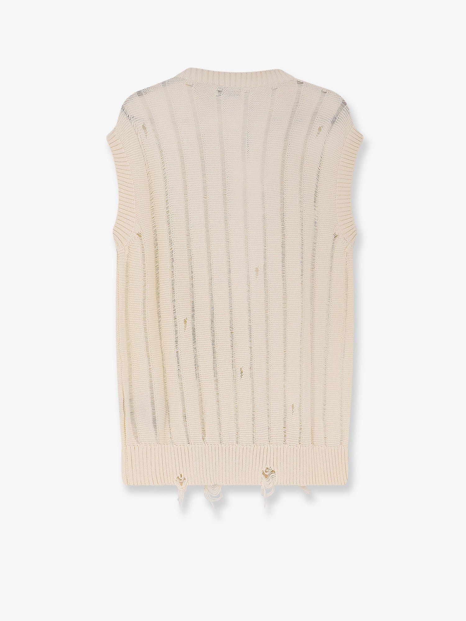 Laneus Destroyed Effect Cotton Vest Size US M / EU 48-50 / 2 - 2 Thumbnail