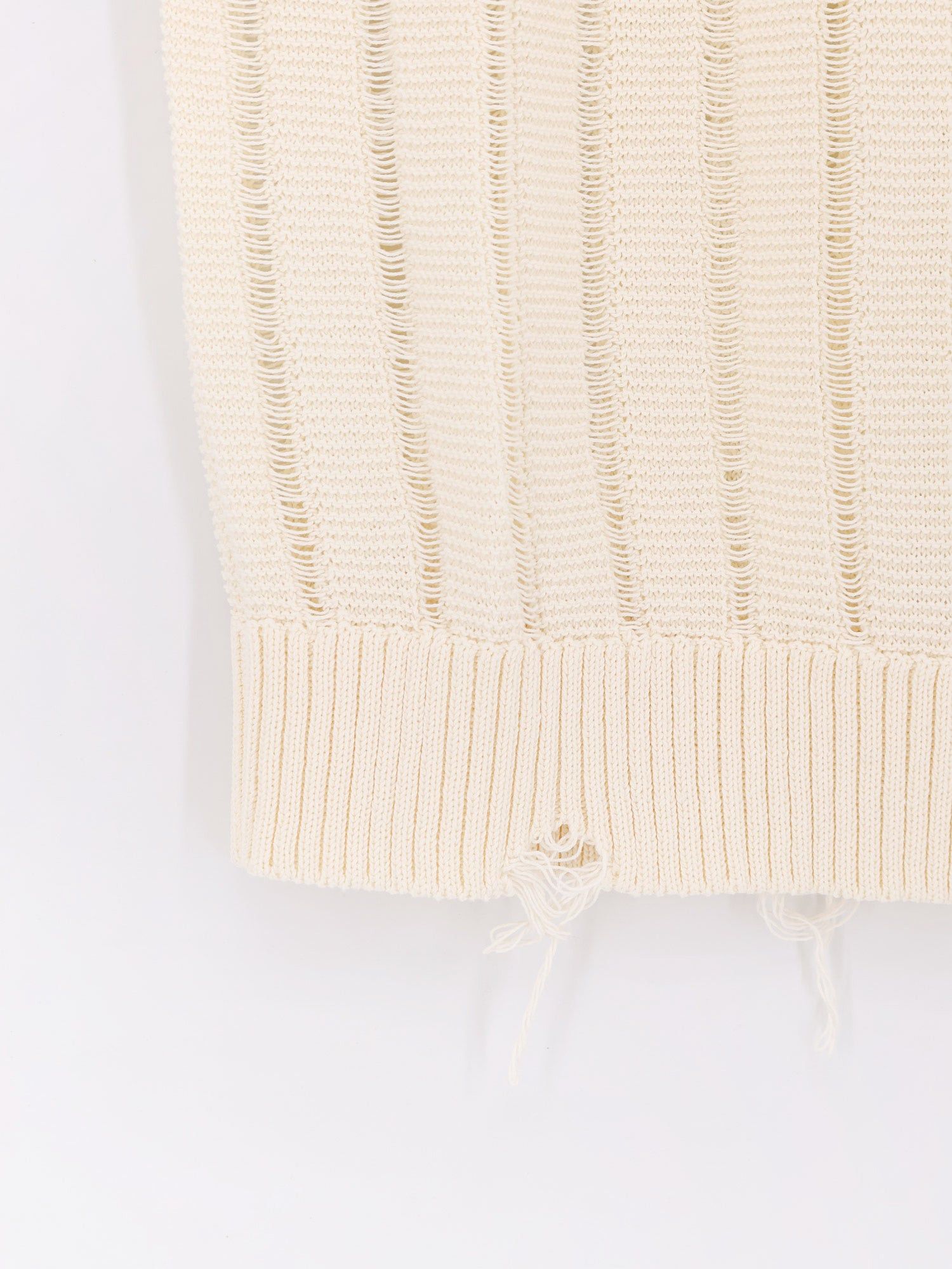 Laneus Destroyed Effect Cotton Vest Size US XL / EU 56 / 4 - 3 Thumbnail