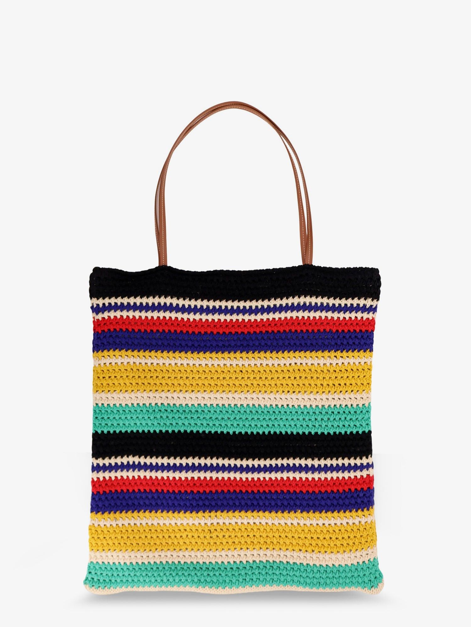 Laneus Crochet Shoulder Bag With Embroidered Logo Size ONE SIZE - 2 Thumbnail