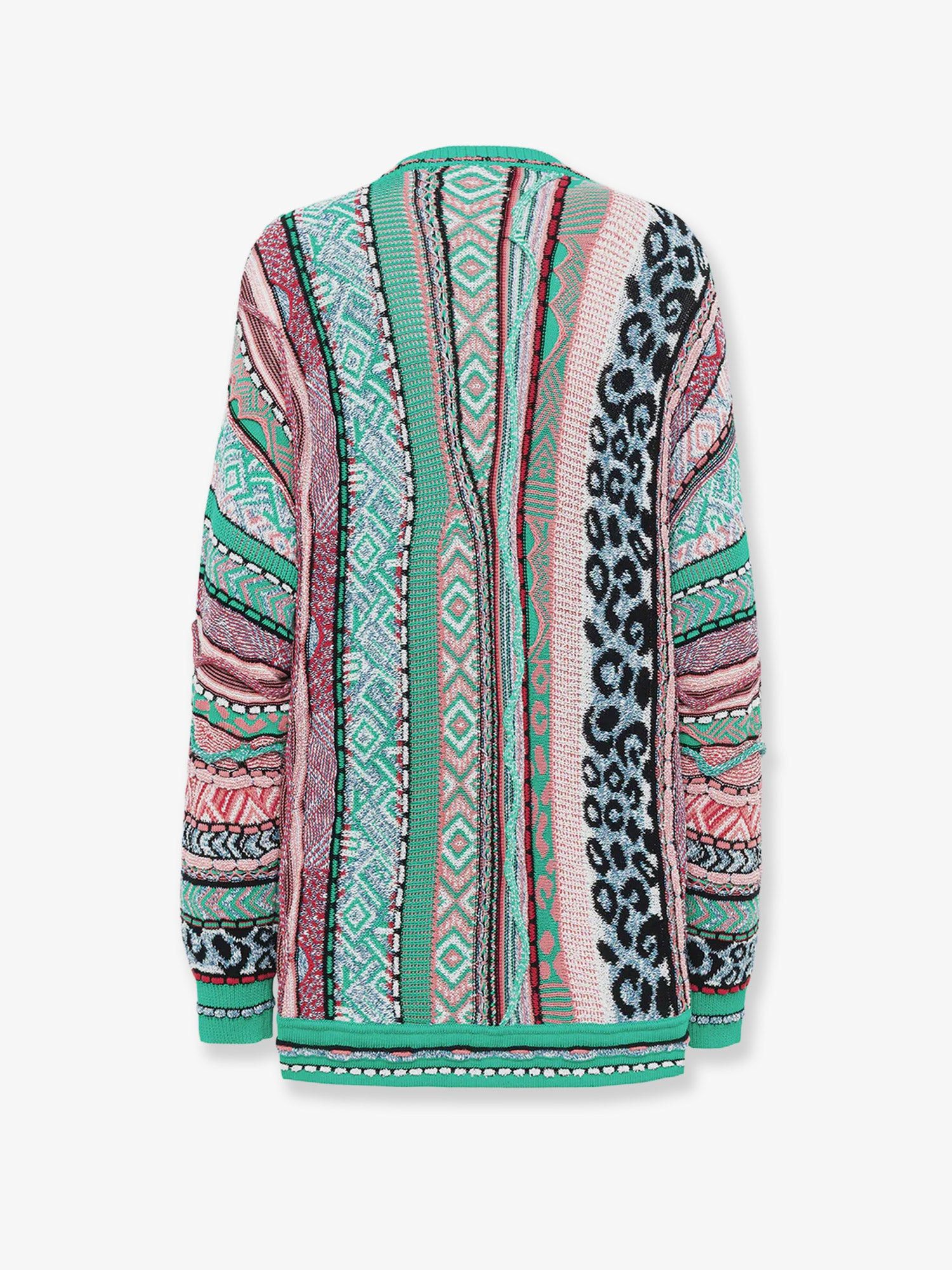 Laneus Multicolor Jacquard Cotton Cardigan Size XS / US 0-2 / IT 36-38 - 2 Thumbnail