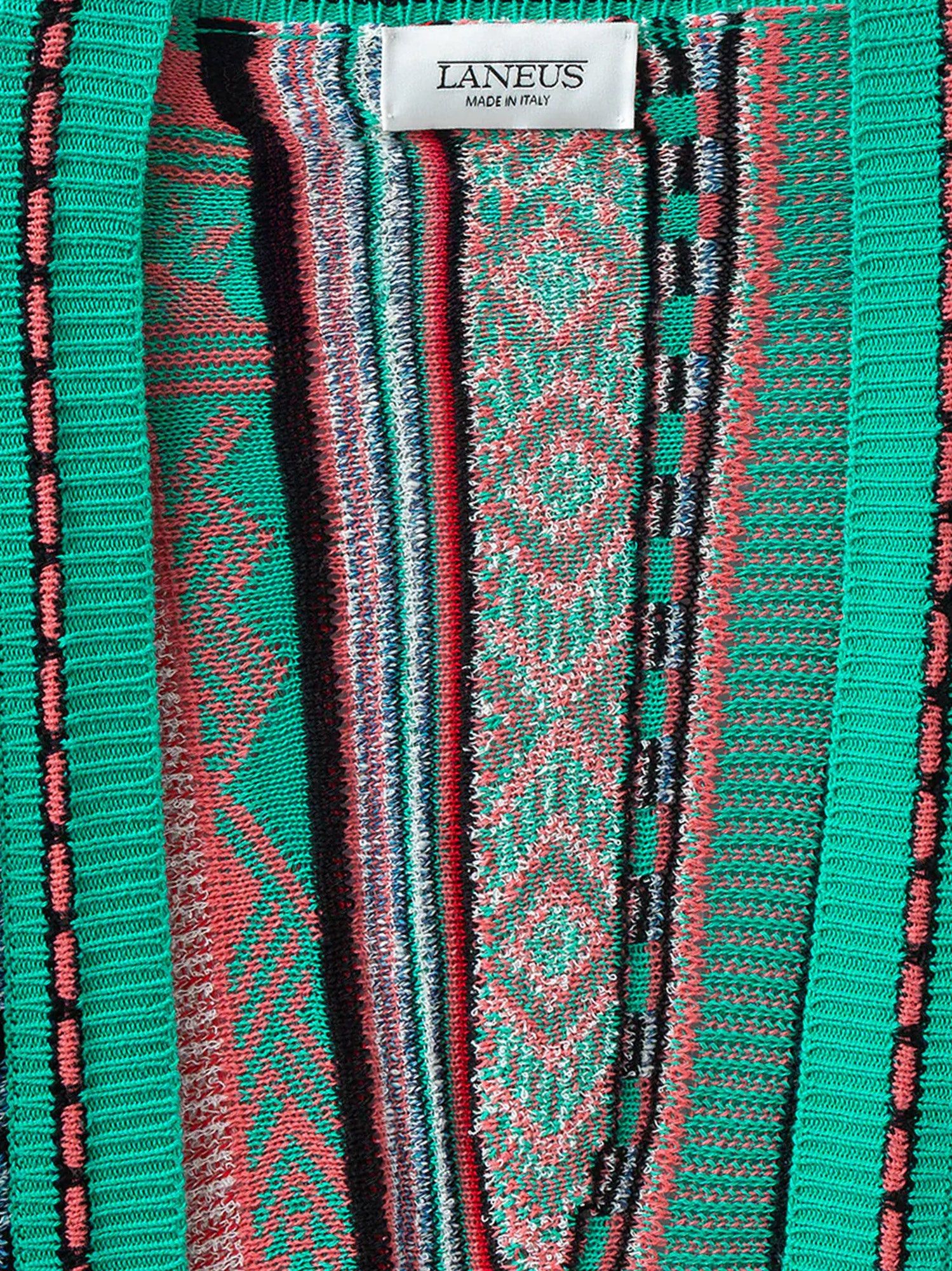 Laneus Multicolor Jacquard Cotton Cardigan Size XS / US 0-2 / IT 36-38 - 3 Thumbnail