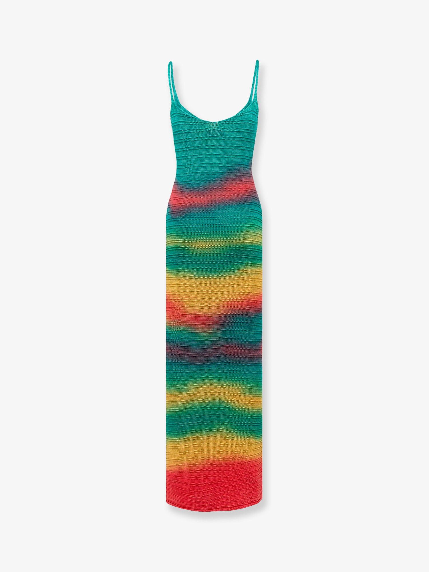 Laneus Multicolor Cotton Dress Size M / US 6-8 / IT 42-44 - 2 Thumbnail