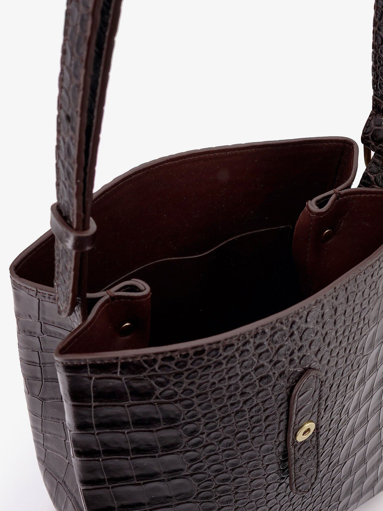 Soeur Bello Leather Shoulder Bag With Croco Effect Size ONE SIZE - 5 Thumbnail