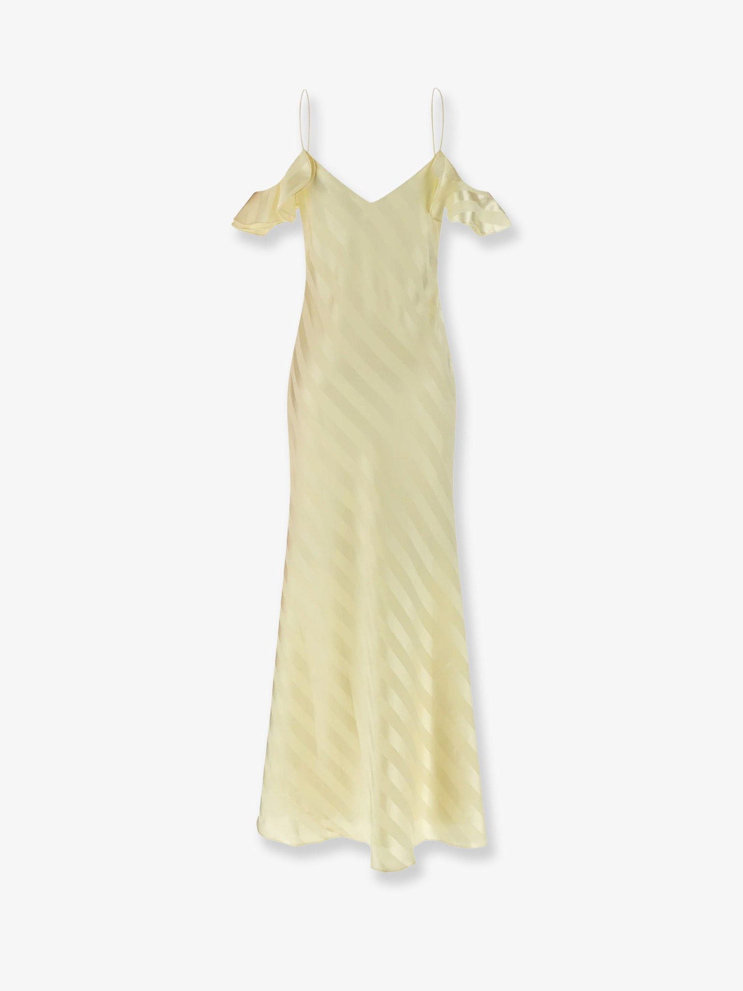 Self-Portrait Striped Satin Long Dress Size M / US 6-8 / IT 42-44 - 2 Thumbnail