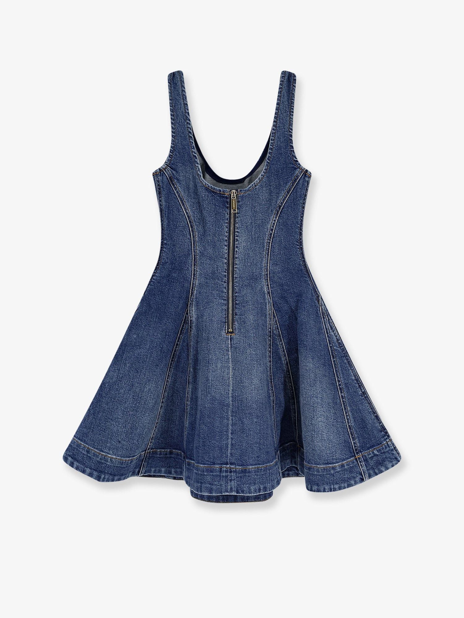 Self-Portrait Flared Denim Mini Dress Size S / US 4 / IT 40 - 2 Thumbnail