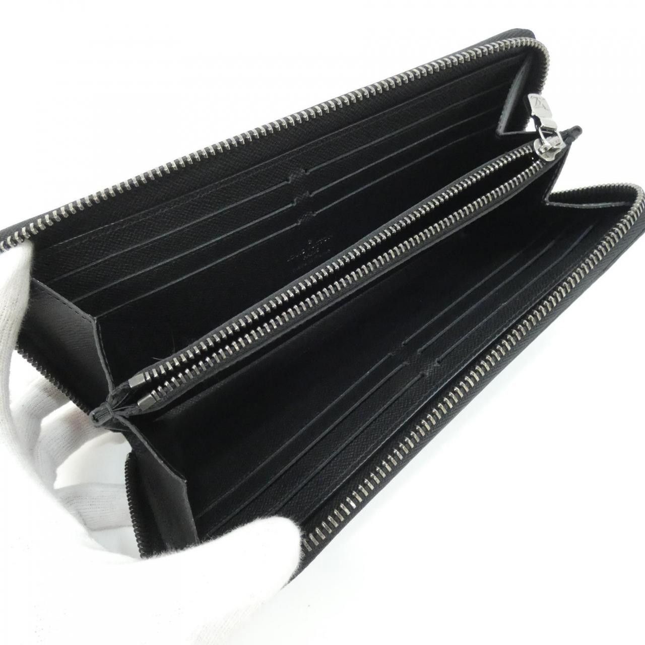 Louis Vuitton Louis Vuitton Louis Vuitton Zippy Wallet Horizontal Monogram Eclipse Long Wallet Textile Long Wallet M11611 DUTY FREE for USA Size ONE SIZE - 4 Thumbnail
