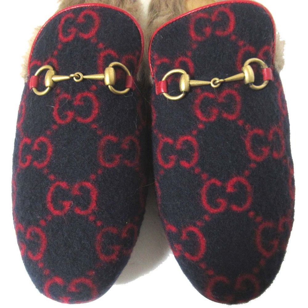 Gucci Gucci Gucci Princetown GG Canvas Slippers Textile Shoes DUTY FREE for USA Size ONE SIZE - 4 Thumbnail