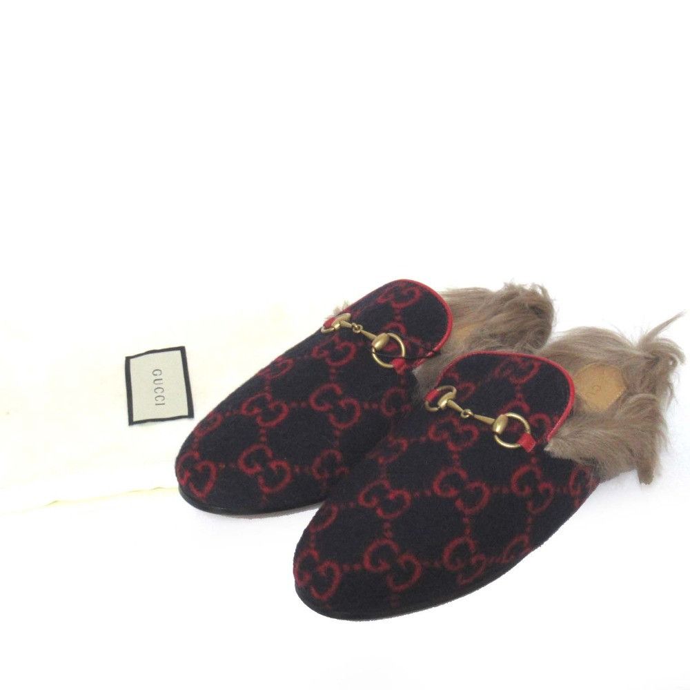 Gucci Gucci Gucci Princetown GG Canvas Slippers Textile Shoes DUTY FREE for USA Size ONE SIZE - 8 Thumbnail