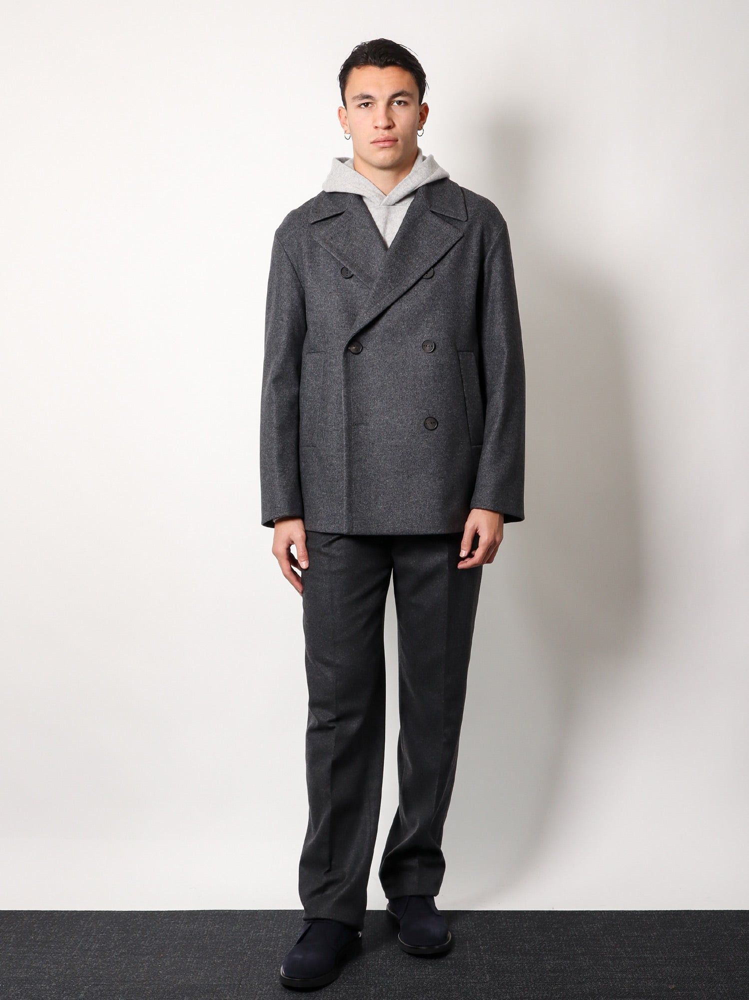 Hevo Double-Breasted Virgin Wool Blend Coat Size US XXL / EU 58 / 5 - 2 Thumbnail