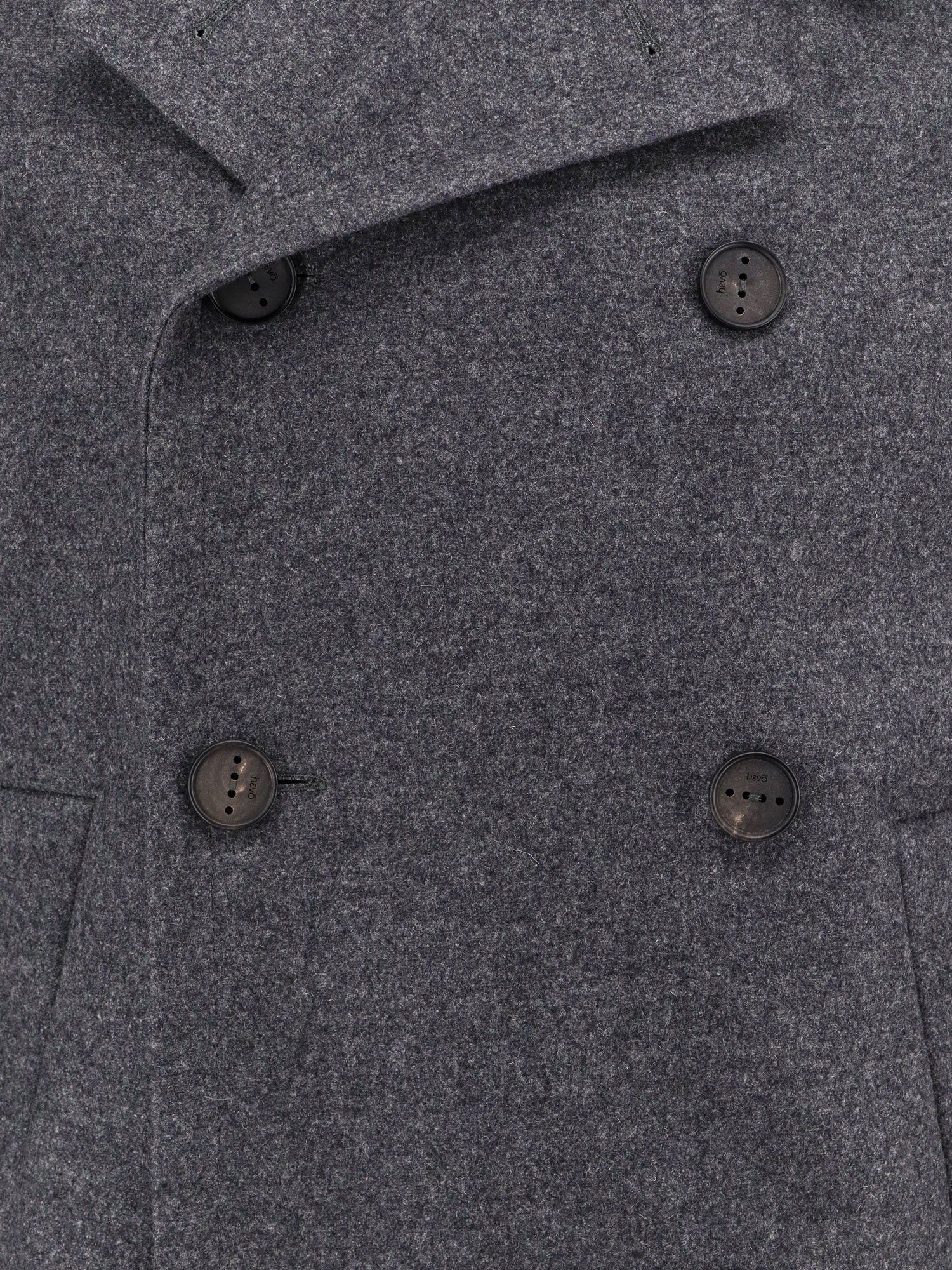 Hevo Double-Breasted Virgin Wool Blend Coat Size US XXL / EU 58 / 5 - 4 Thumbnail