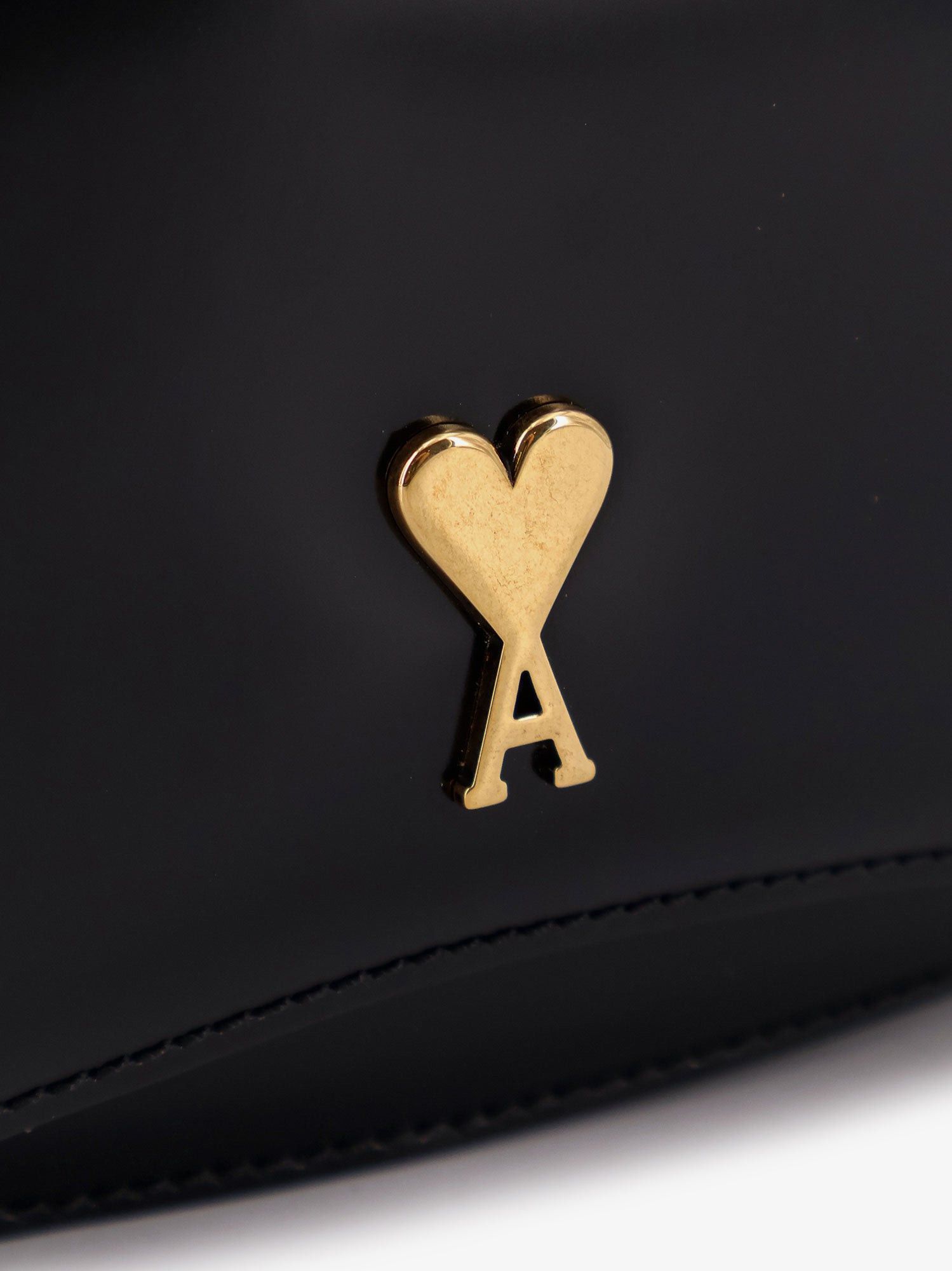 AMI Leather Shoulder Bag With Metal Logo On The Front Size ONE SIZE - 4 Thumbnail