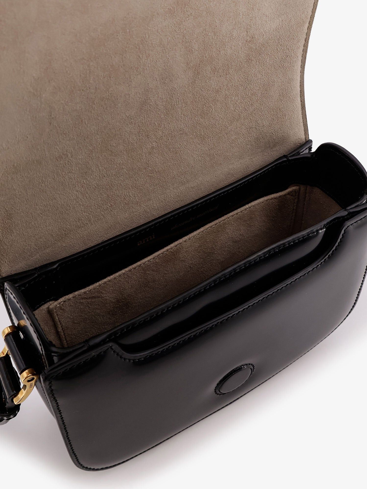 AMI Leather Shoulder Bag With Metal Logo On The Front Size ONE SIZE - 3 Thumbnail