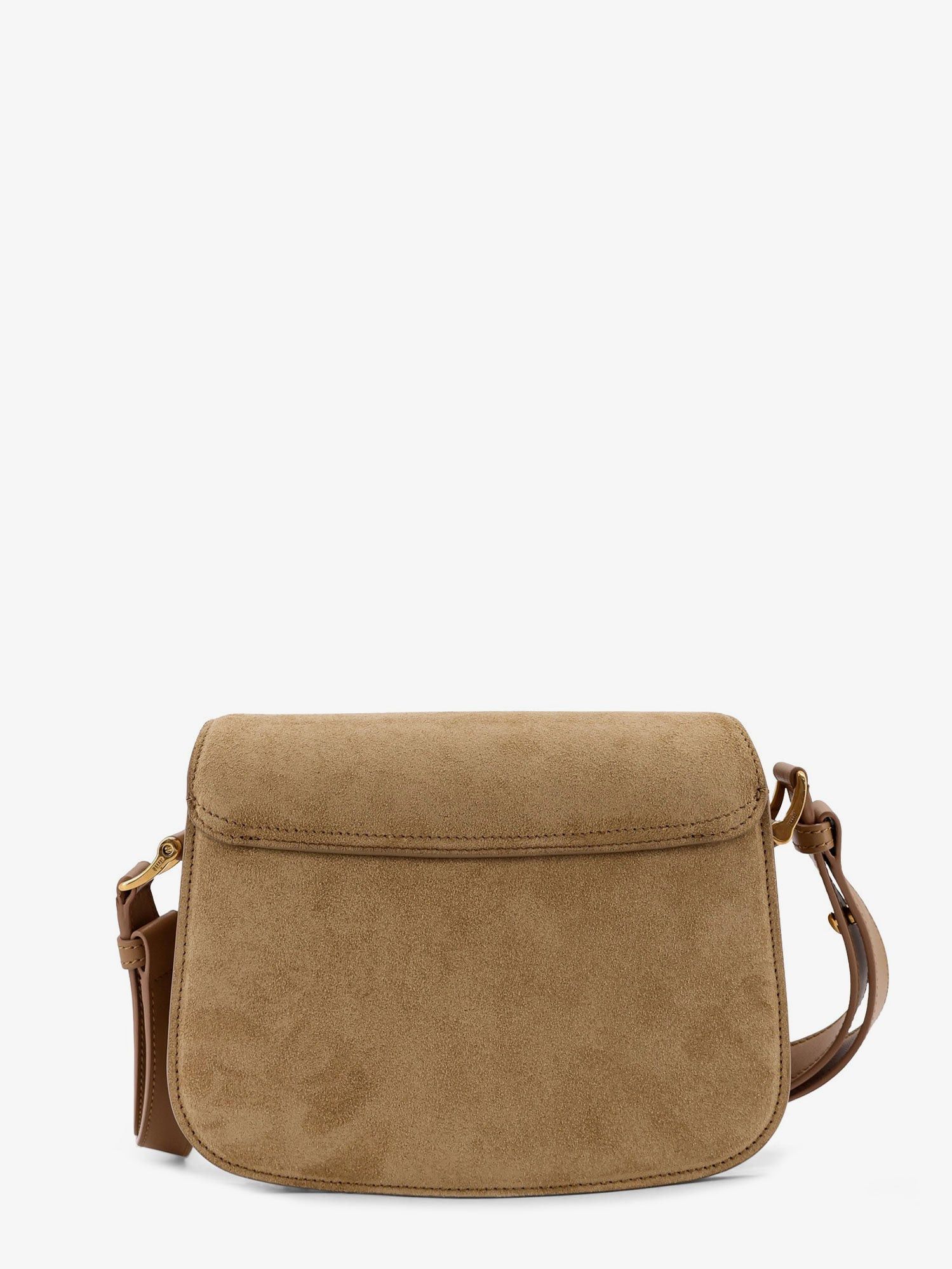 AMI Suede Shoulder Bag With Metal Logo On The Front Size ONE SIZE - 2 Thumbnail