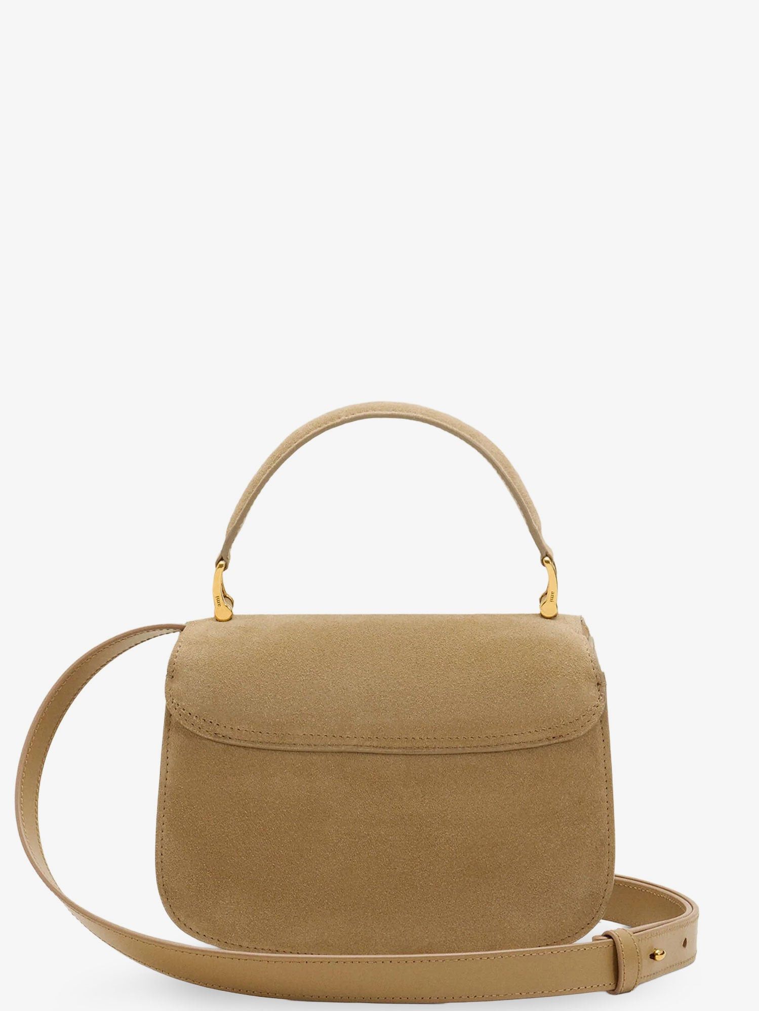 AMI Suede Crossbody Bag With Metal Logo On The Front Size ONE SIZE - 2 Thumbnail