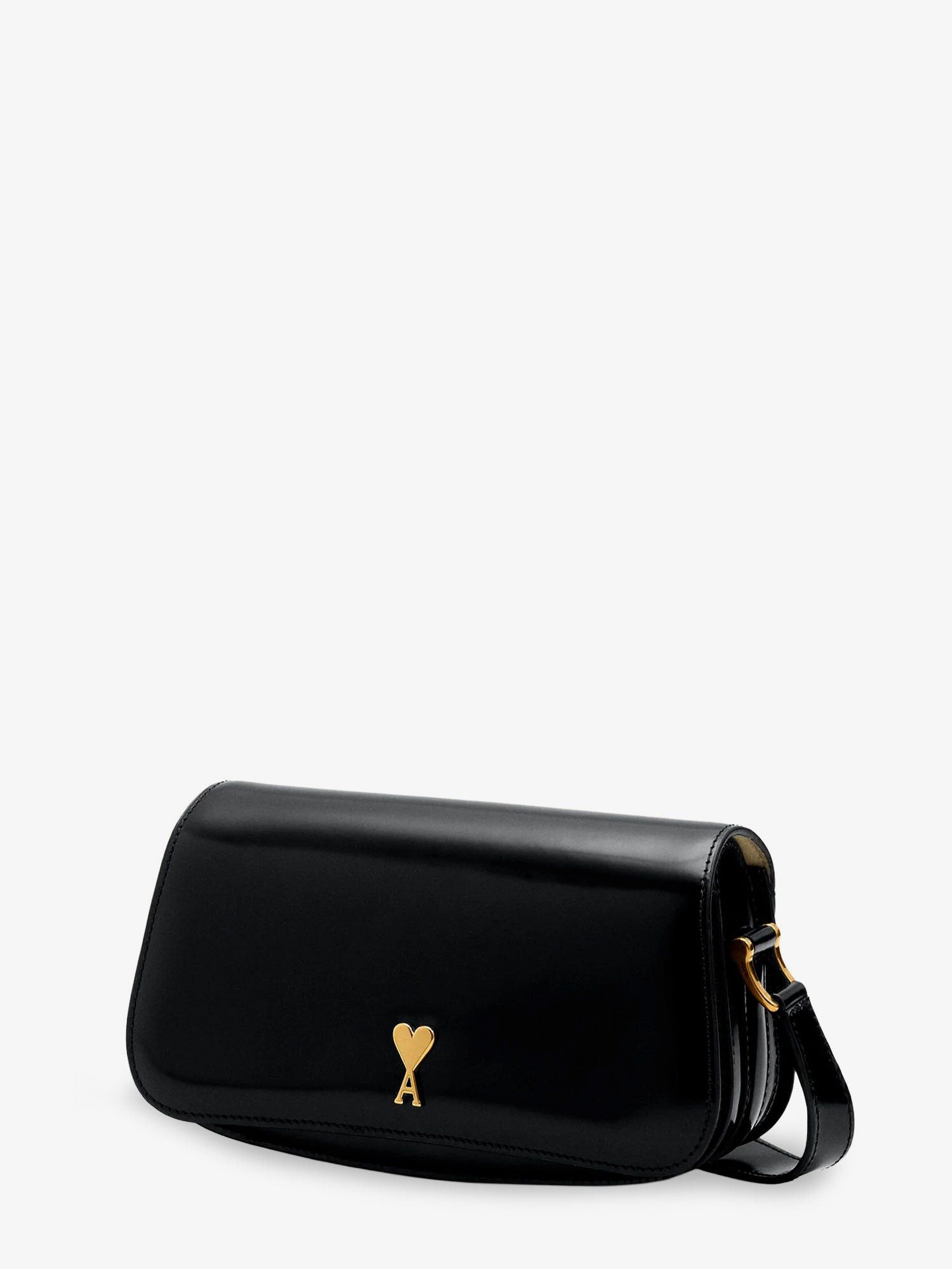 AMI Leather Shoulder Bag With Logo On The Front Size ONE SIZE - 3 Thumbnail