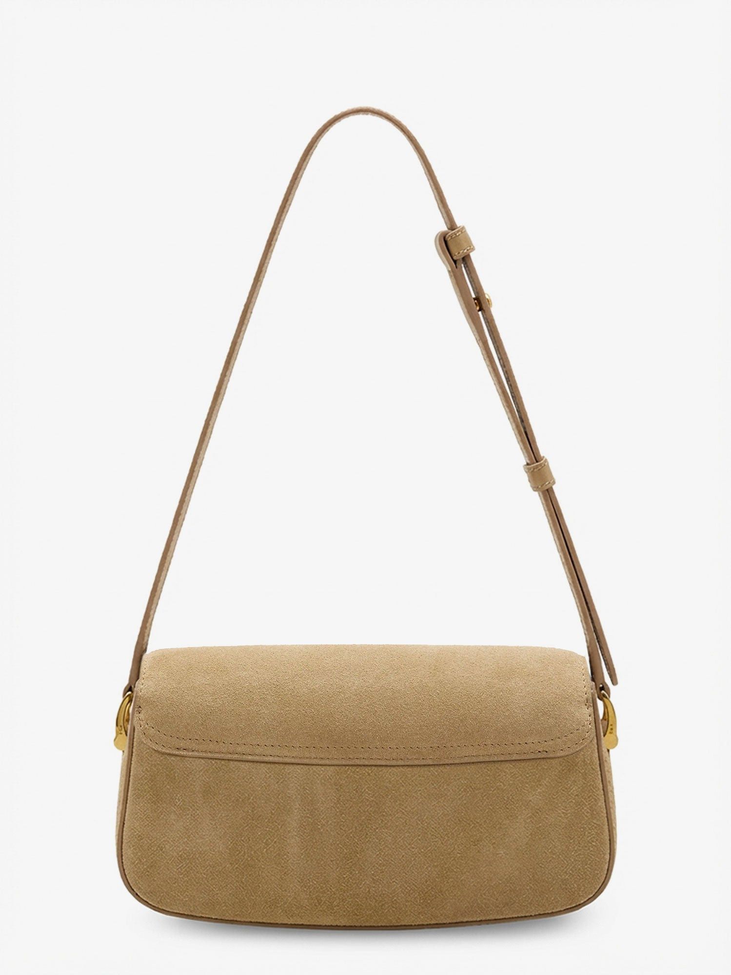 AMI Suede Shoulder Bag With Logo On The Front Size ONE SIZE - 2 Thumbnail