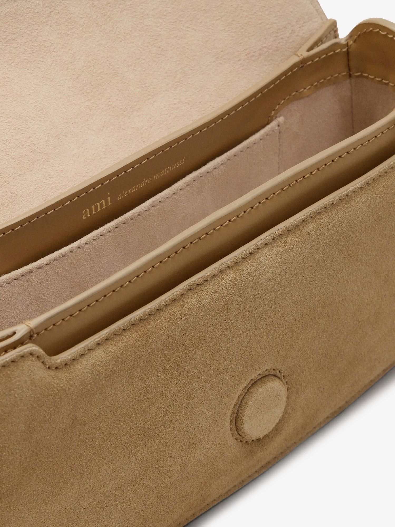 AMI Suede Shoulder Bag With Logo On The Front Size ONE SIZE - 5 Thumbnail
