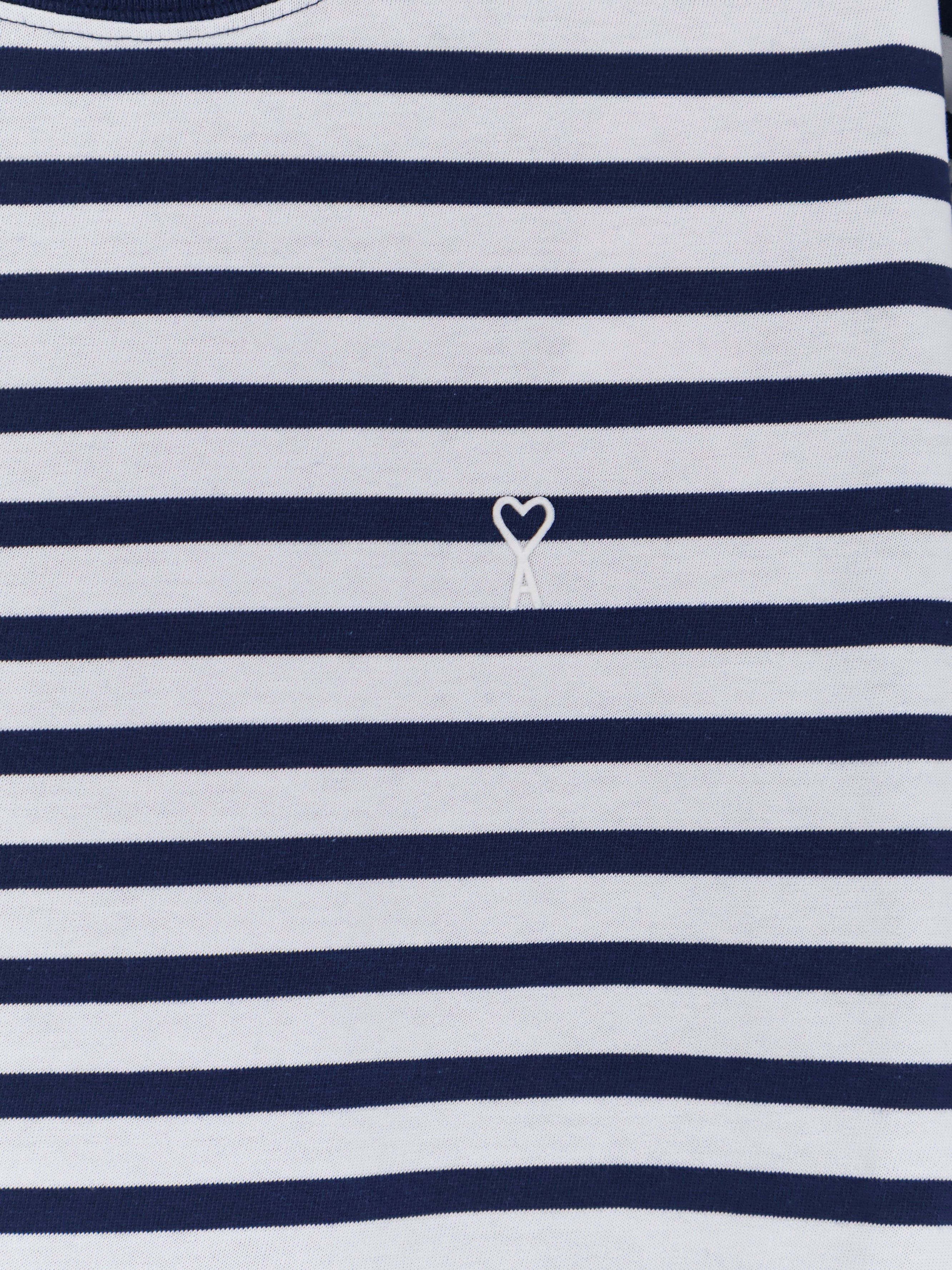 AMI Cotton T-Shirt With Striped Pattern Size US S / EU 44-46 / 1 - 3 Thumbnail