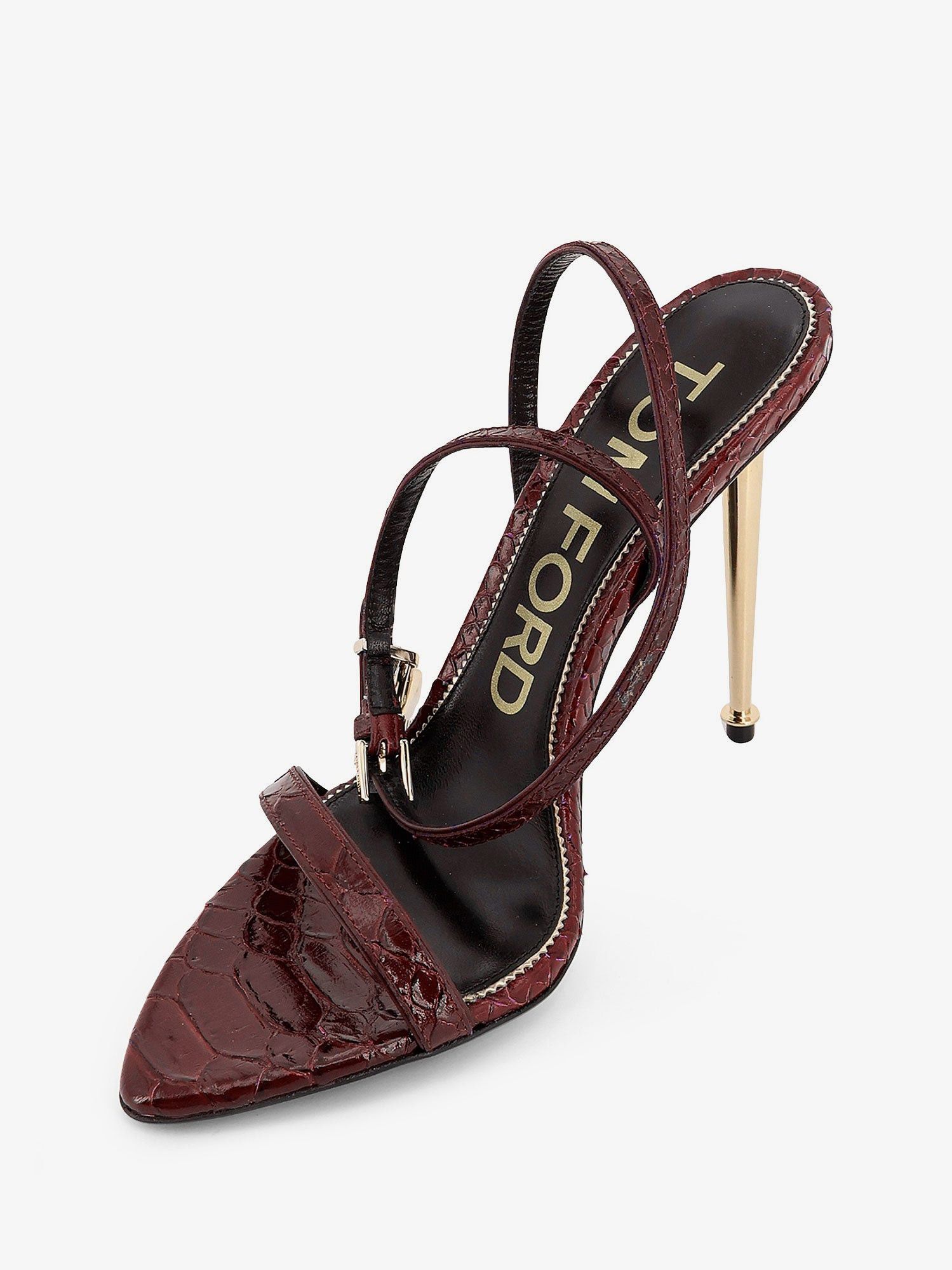 Tom Ford Laminated Leather Sandals With Iconic Padlock Size US 7.5 / IT 37.5 - 4 Thumbnail