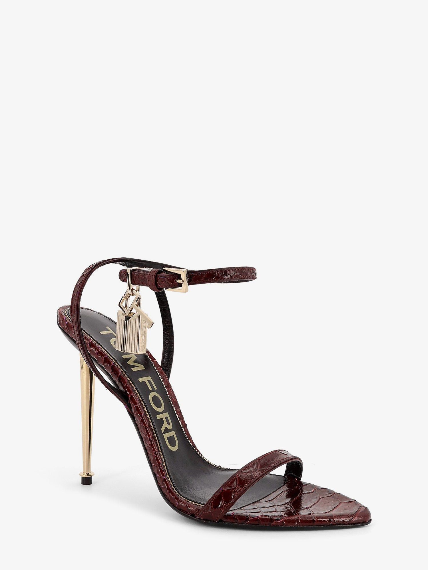 Tom Ford Laminated Leather Sandals With Iconic Padlock Size US 8 / IT 38 - 2 Thumbnail
