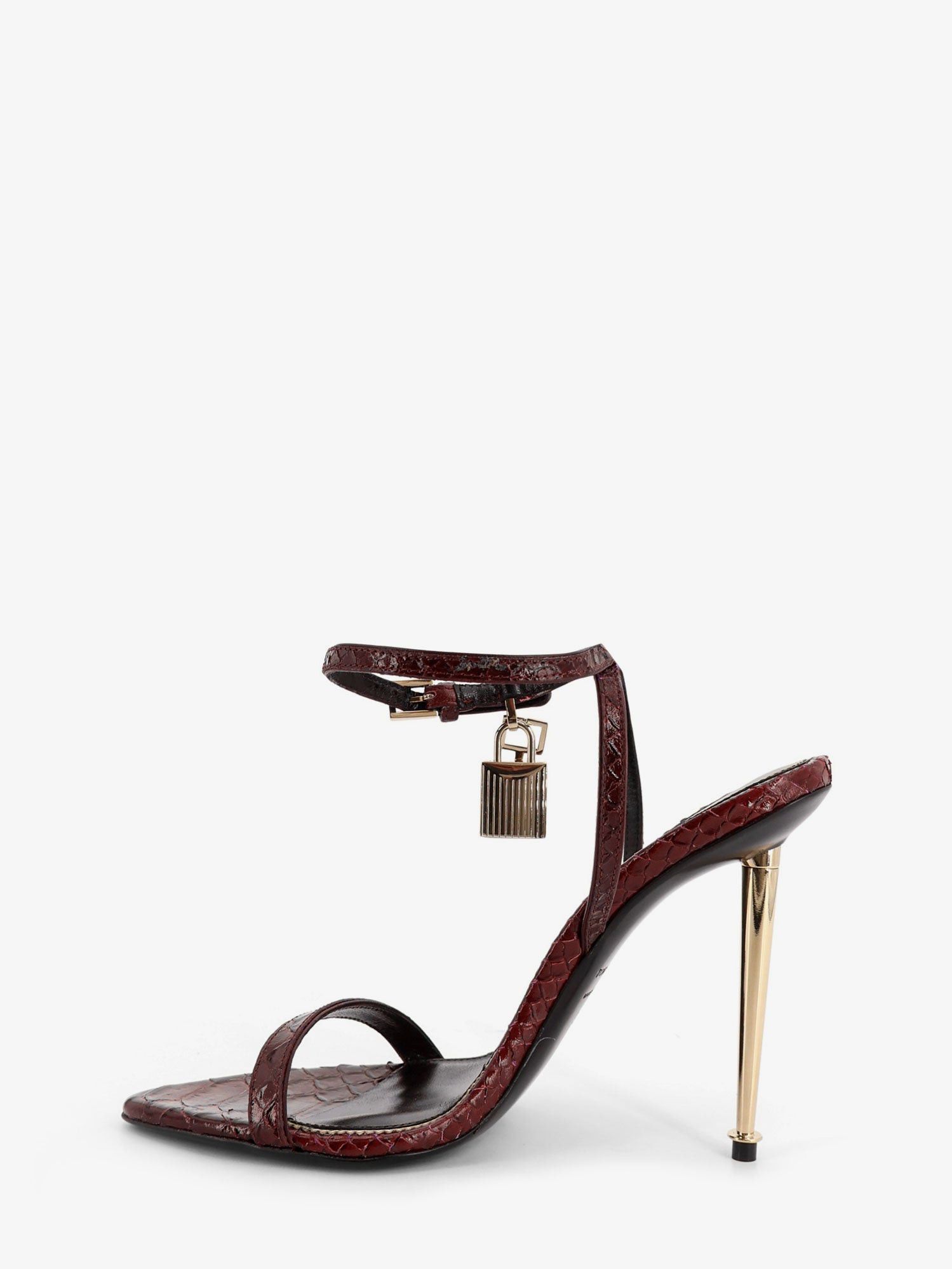 Tom Ford Laminated Leather Sandals With Iconic Padlock Size US 9 / IT 39 - 3 Thumbnail