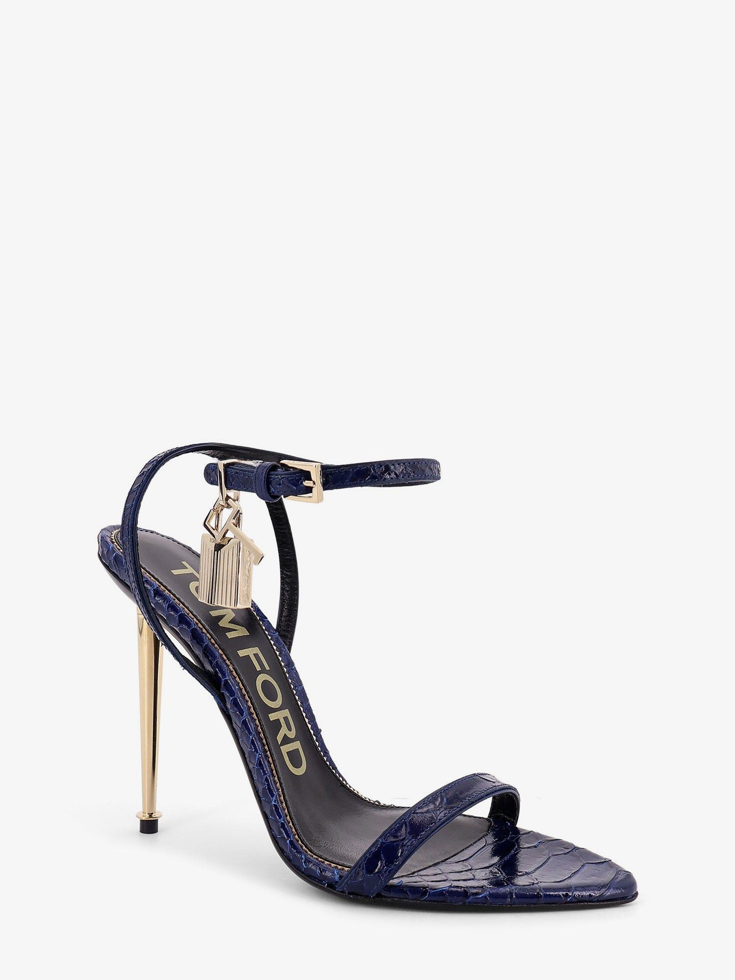 Tom Ford Laminated Leather Sandals With Iconic Padlock Size US 7 / IT 37 - 2 Thumbnail