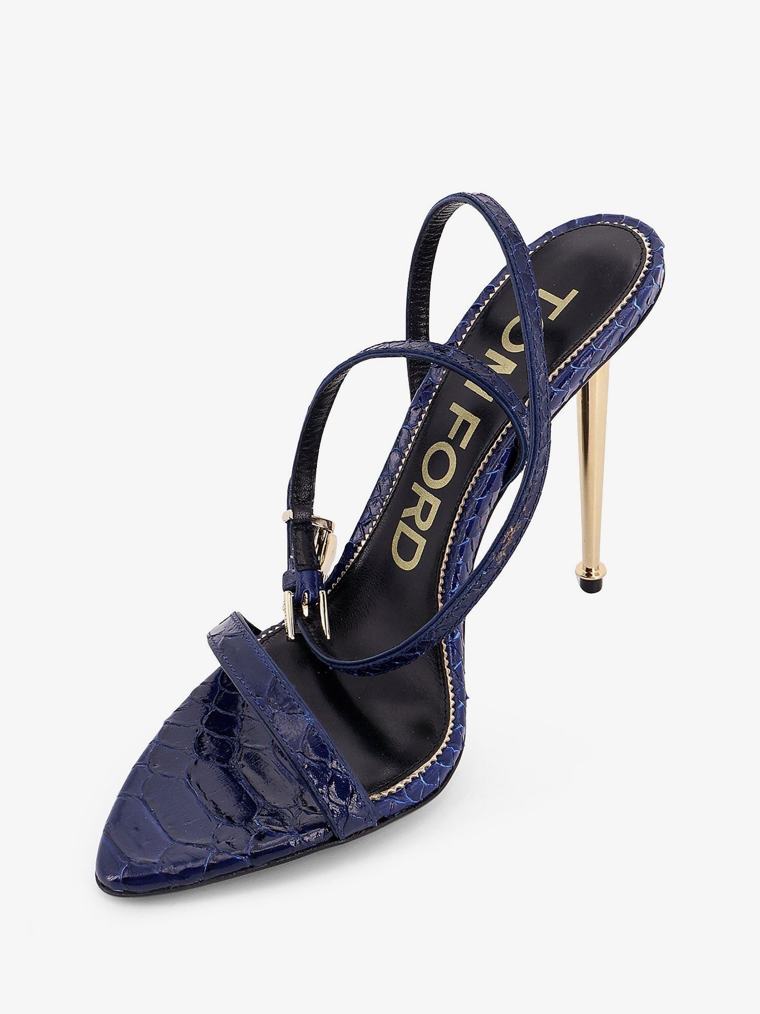 Tom Ford Laminated Leather Sandals With Iconic Padlock Size US 8.5 / IT 38.5 - 4 Thumbnail