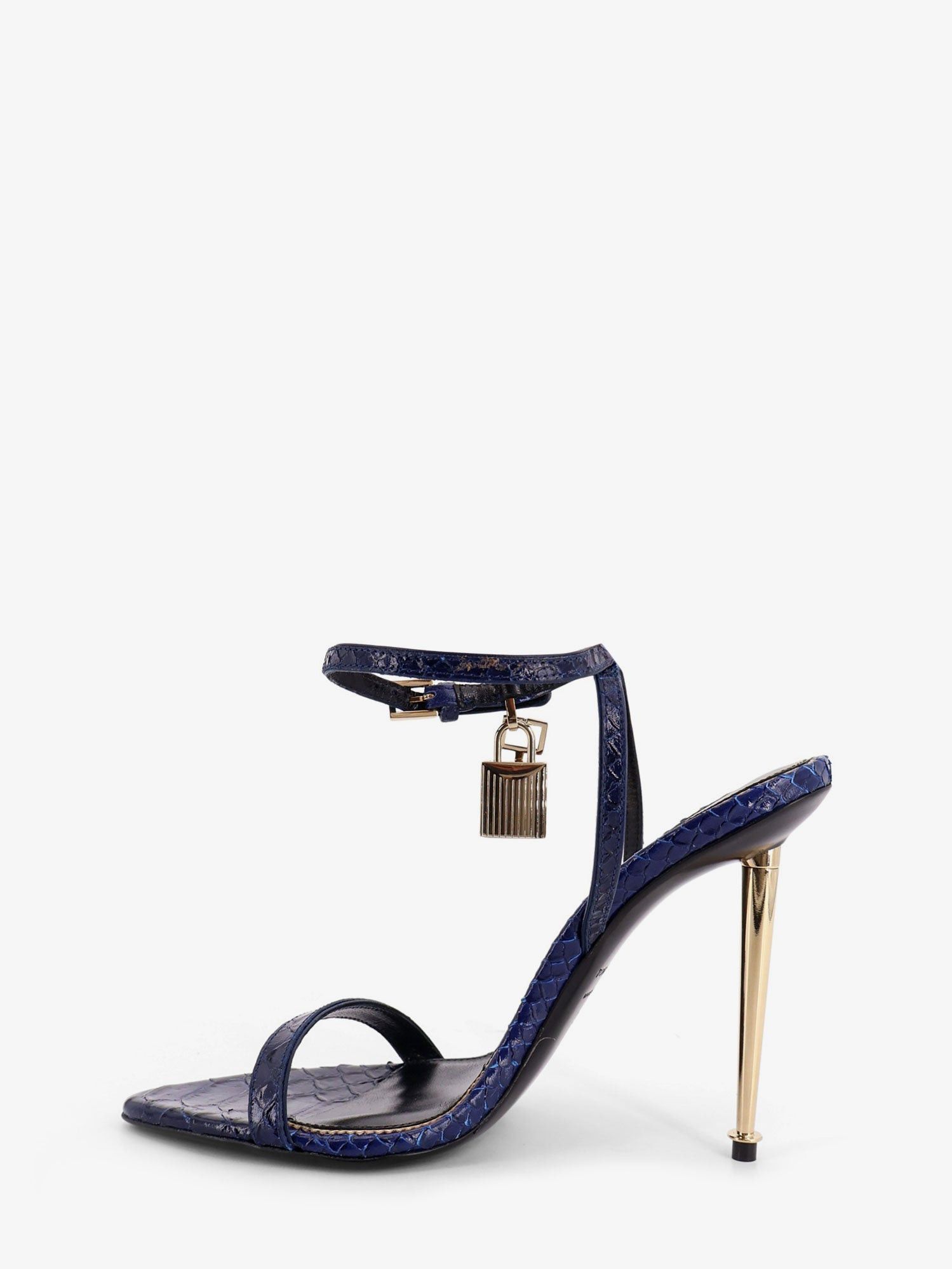 Tom Ford Laminated Leather Sandals With Iconic Padlock Size US 8.5 / IT 38.5 - 3 Thumbnail