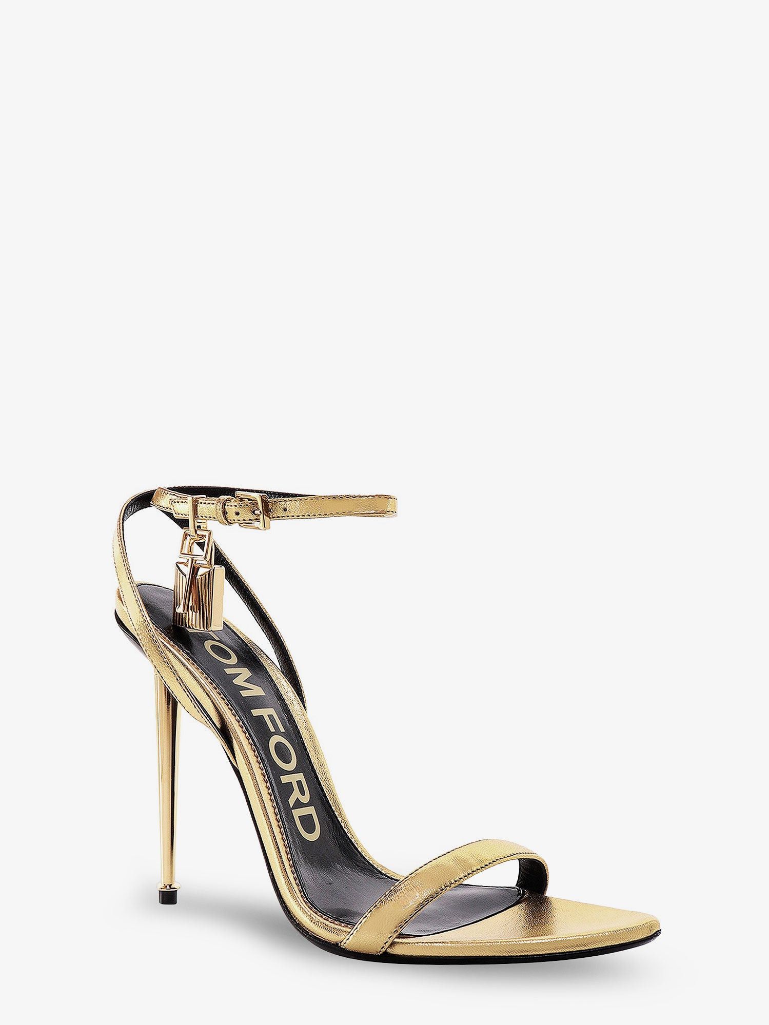 Tom Ford Laminated Leather Sandals With Iconic Padlock Size US 7 / IT 37 - 2 Thumbnail