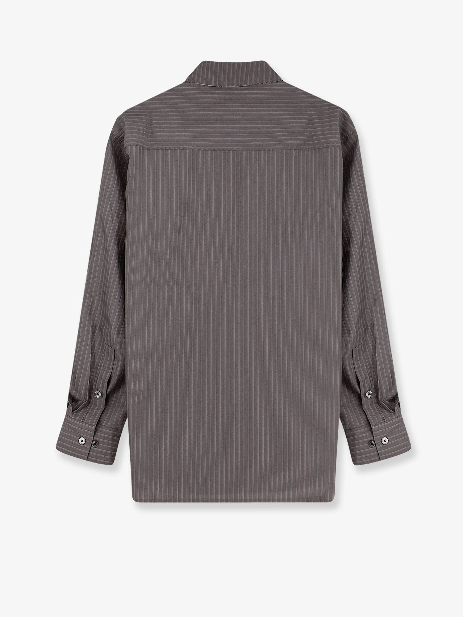 TONYWACK Silk And Wool Blend Shirt With Striped Pattern Size L / US 10 / IT 46 - 2 Thumbnail