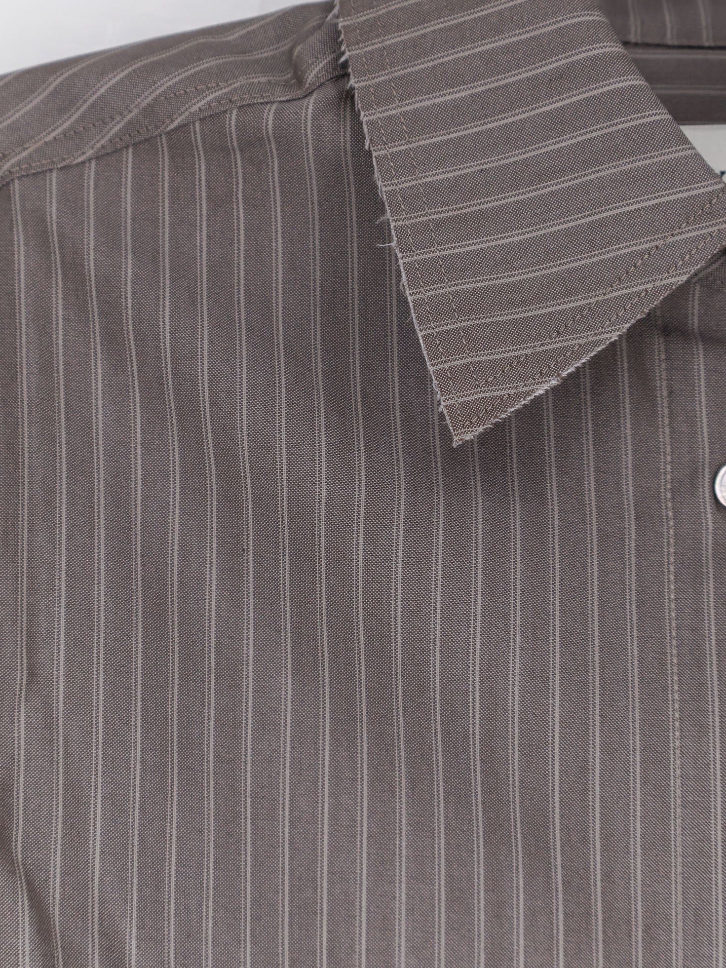 TONYWACK Silk And Wool Blend Shirt With Striped Pattern Size M / US 6-8 / IT 42-44 - 3 Thumbnail