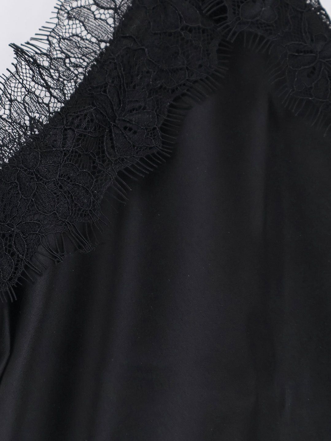 TONYWACK Satin Top With Lace Profiles Size L / US 10 / IT 46 - 3 Thumbnail