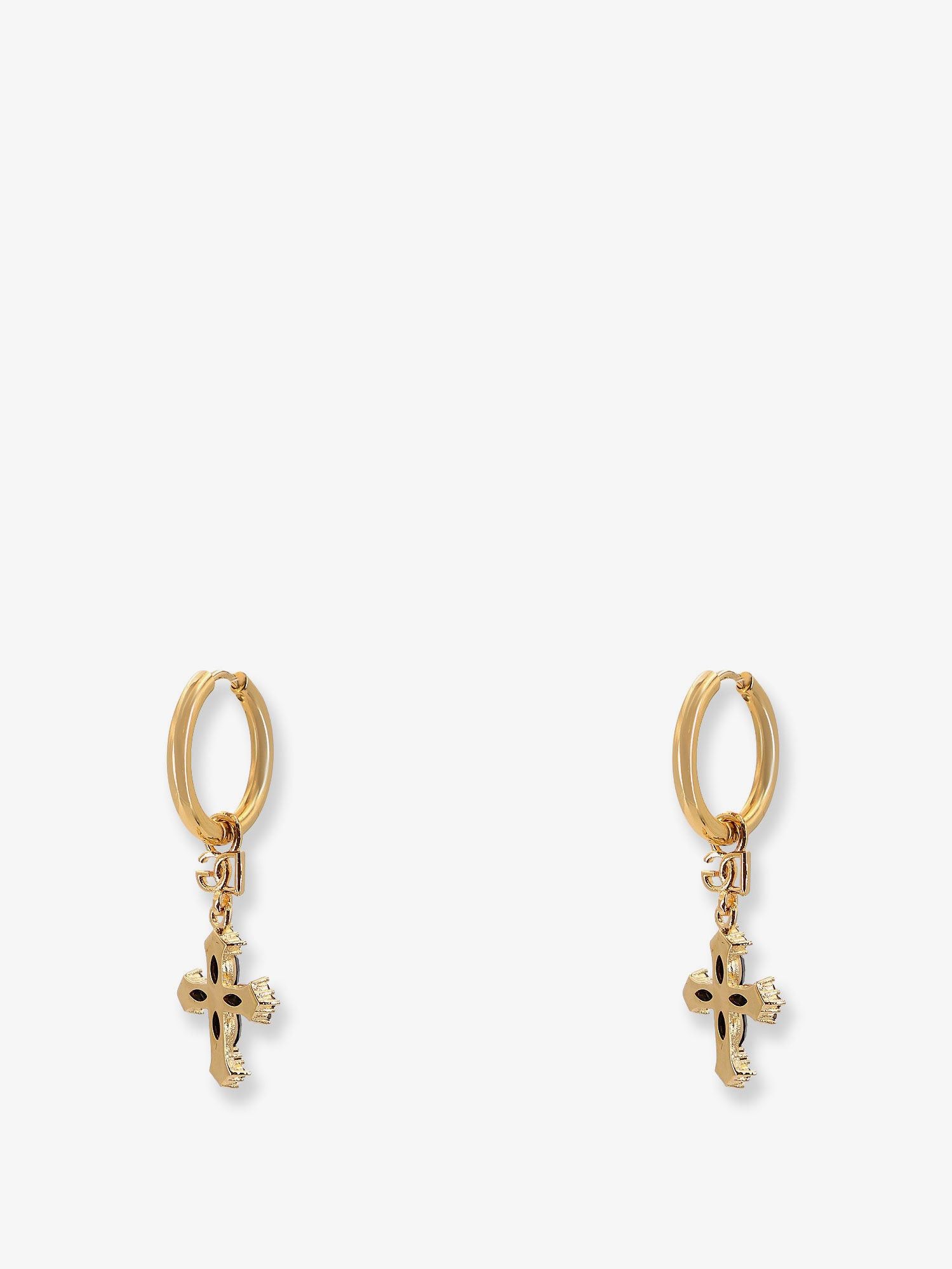 Dolce & Gabbana Brass Earrings With Rhinestones Size ONE SIZE - 2 Thumbnail