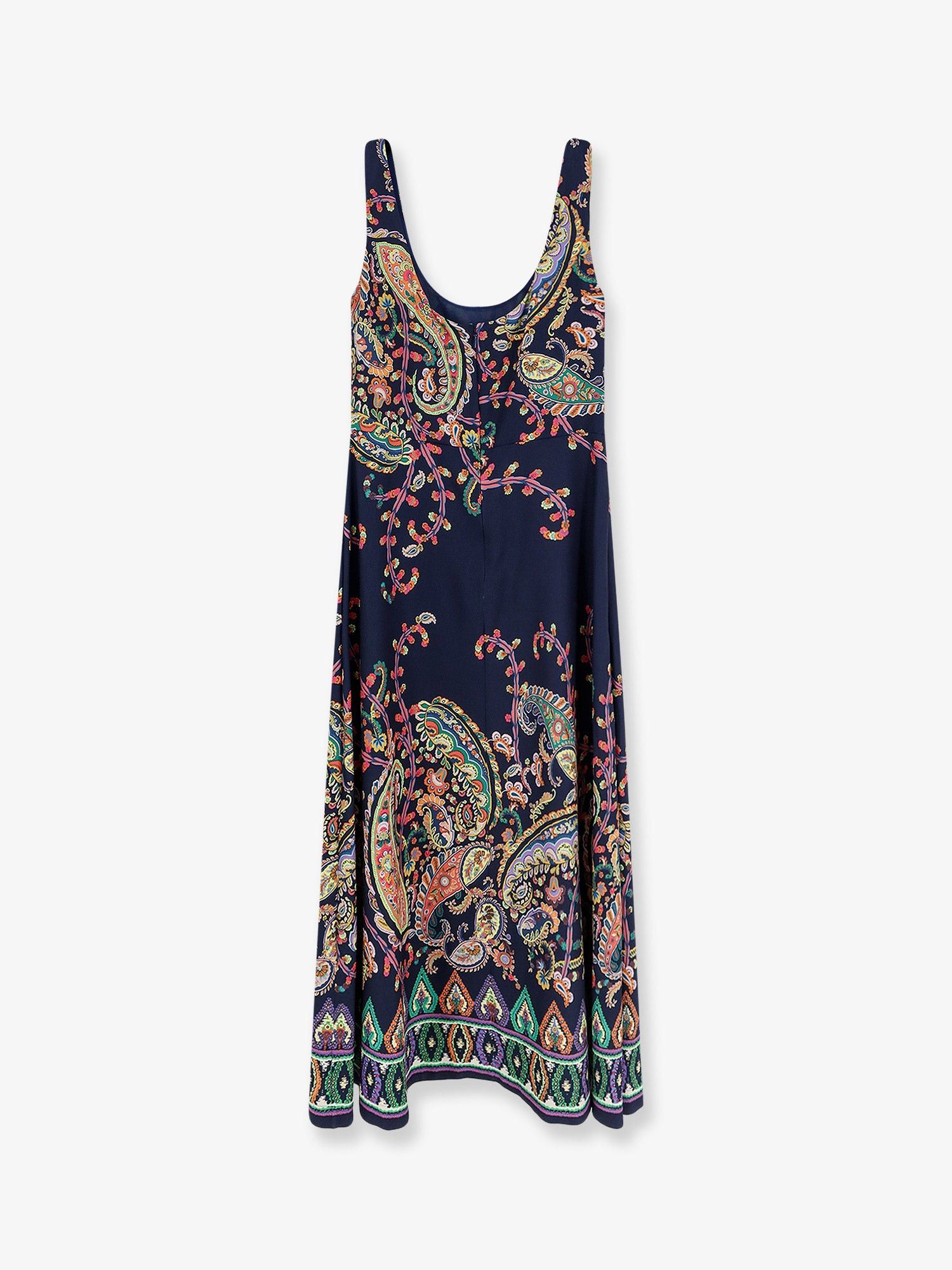 Etro Dress With Iconic Multicolor Print Size L / US 10 / IT 46 - 2 Thumbnail