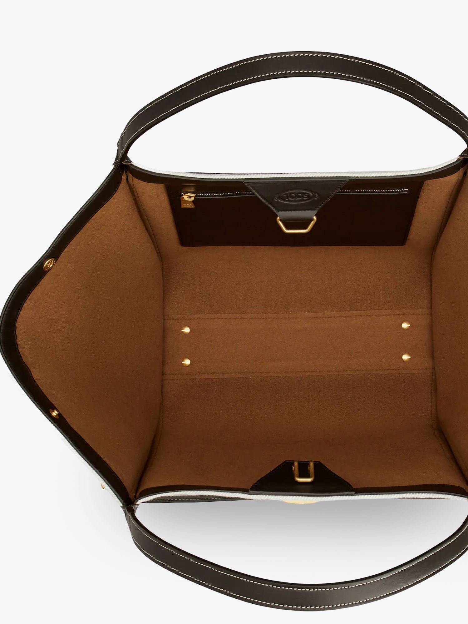Tod's Tim Canvas And Leather Medium Shopping Bag Size ONE SIZE - 4 Thumbnail