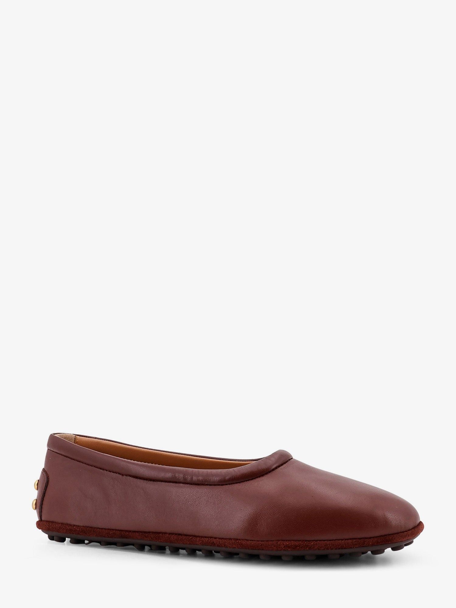 Tod's Leather Ballerinas With Rubber Stud Detail On The Back Size US 9 / IT 39 - 2 Thumbnail
