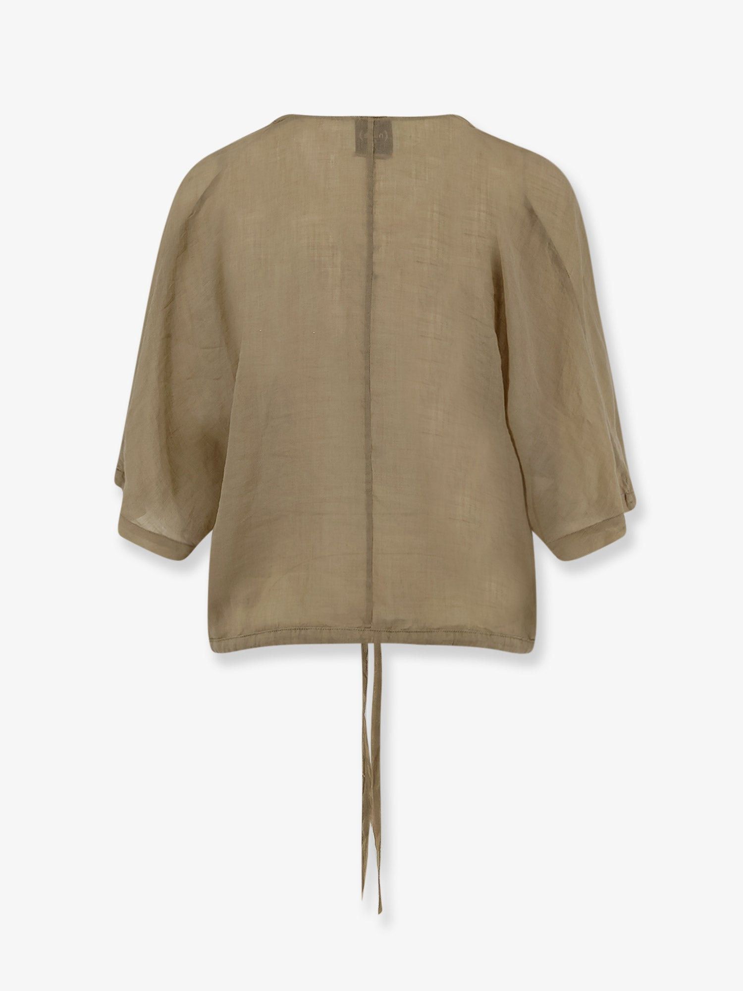 Nude Linen Blend Shirt Size S / US 4 / IT 40 - 2 Thumbnail