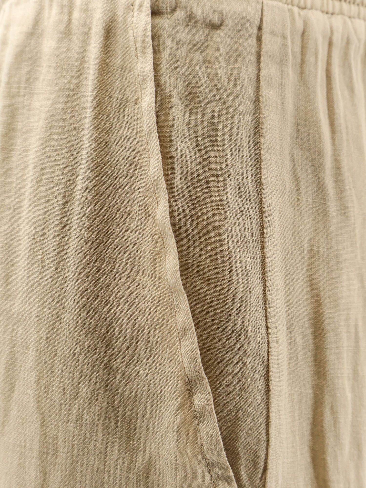 Nude Linen Blend Trousers Size 28" / US 6 / IT 42 - 3 Thumbnail