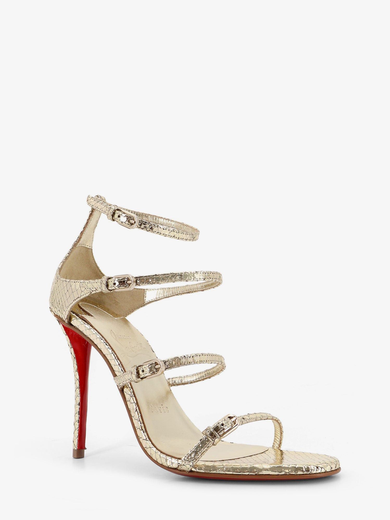 Christian Louboutin Millenium 100 Python Leather Sandals Size US 8 / IT 38 - 2 Thumbnail