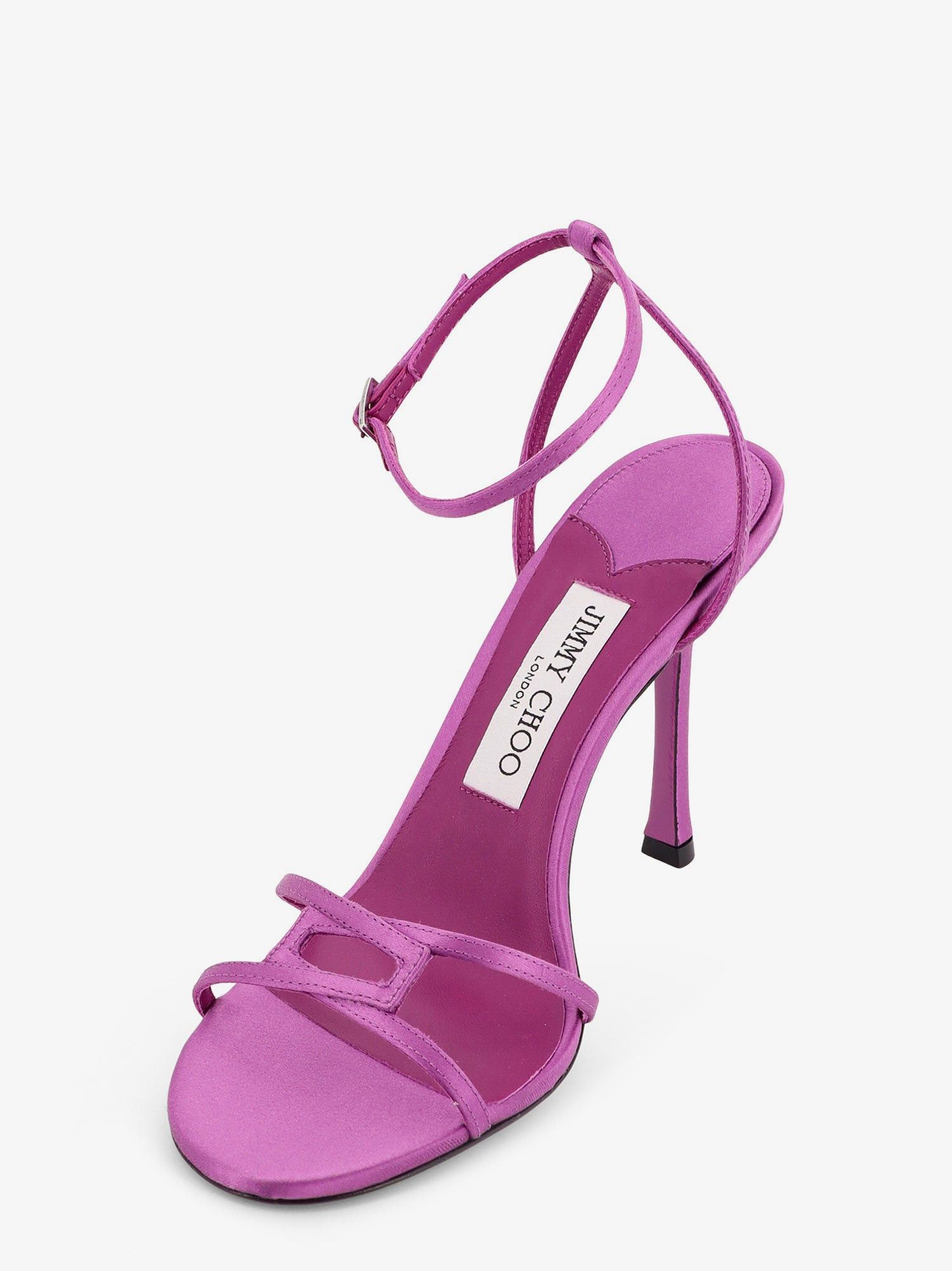 Jimmy Choo Leo Satin Sandals Size US 7 / IT 37 - 4 Thumbnail