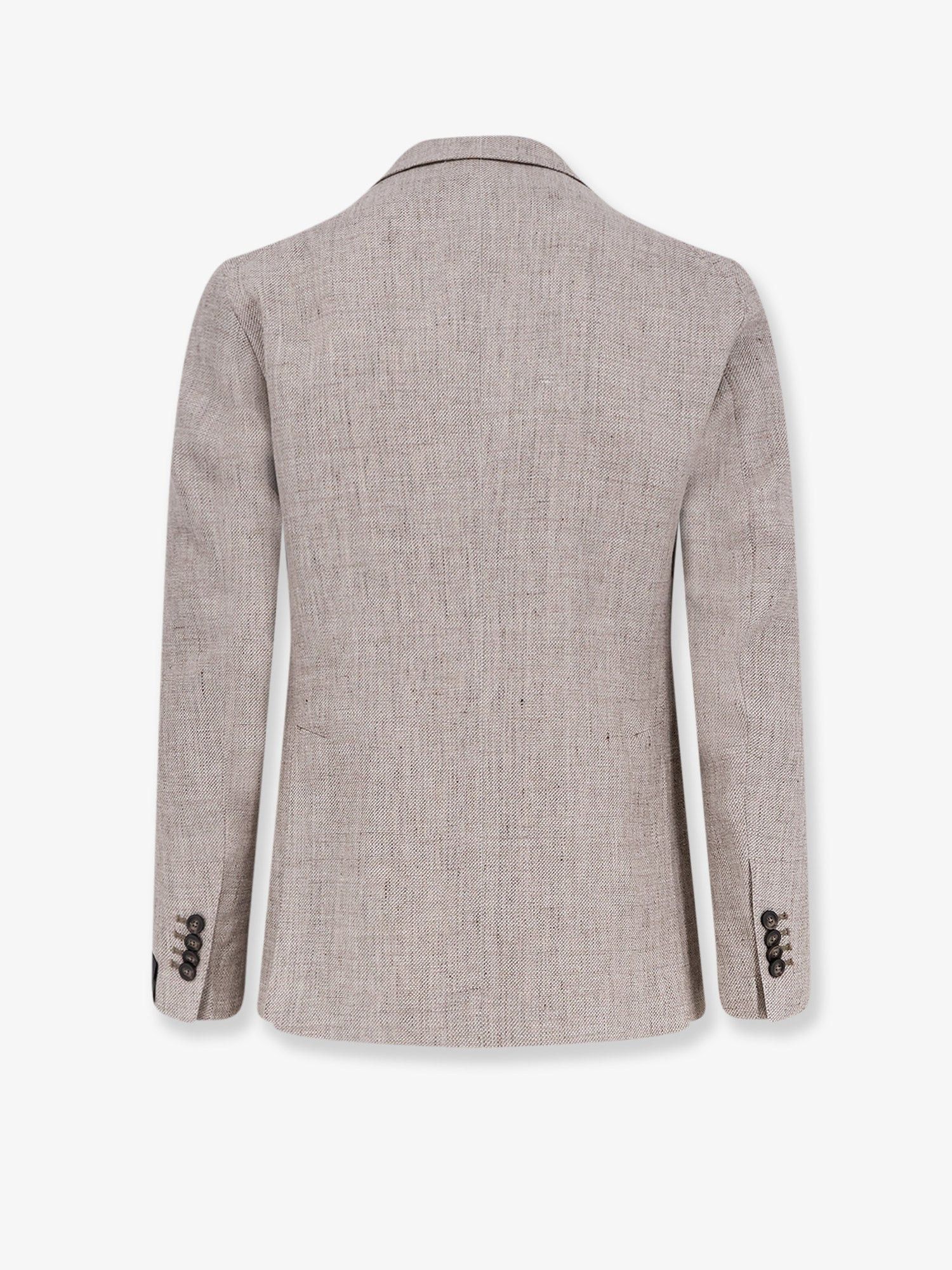 Tagliatore Single-Breasted Linen And Virgin Wool Blazer Size US L / EU 52-54 / 3 - 2 Thumbnail