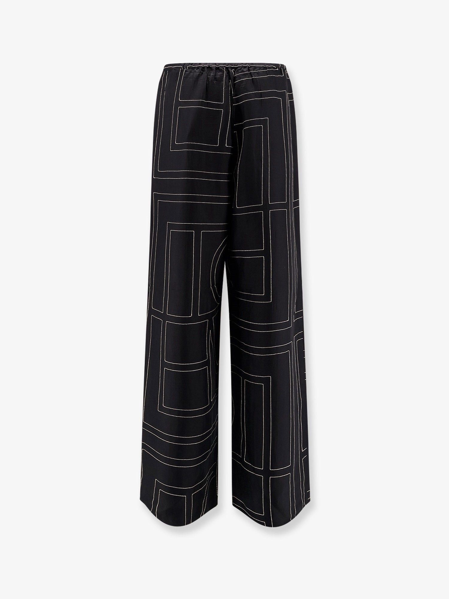 Toteme Monogram Silk Trousers Size 26" / US 2 / IT 38 - 2 Thumbnail