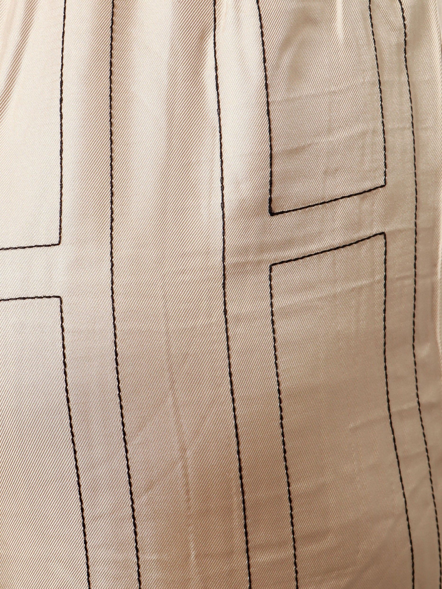Toteme Silk Trousers With Monogram Logo Embroidery Size 26" / US 2 / IT 38 - 3 Thumbnail