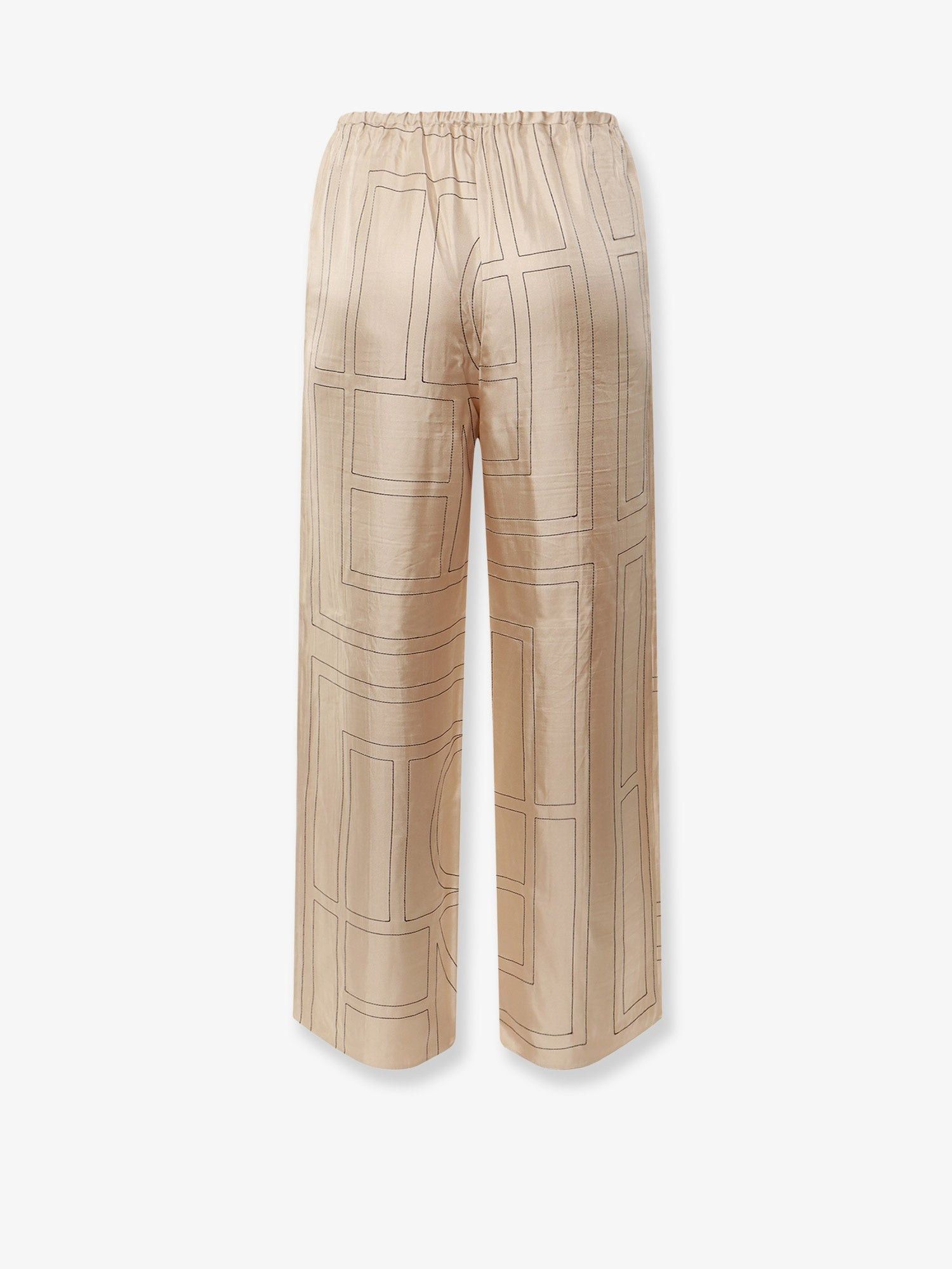 Toteme Silk Trousers With Monogram Logo Embroidery Size 26" / US 2 / IT 38 - 2 Thumbnail