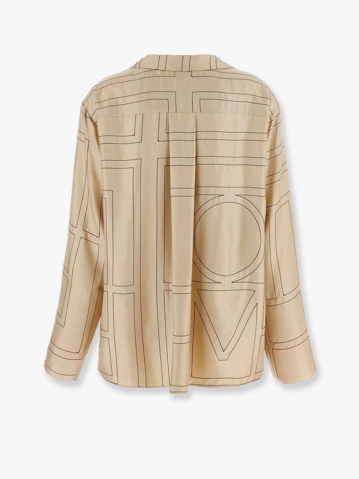 Toteme Silk Shirt With Monogram Logo Embroidery Size S / US 4 / IT 40 - 3 Thumbnail