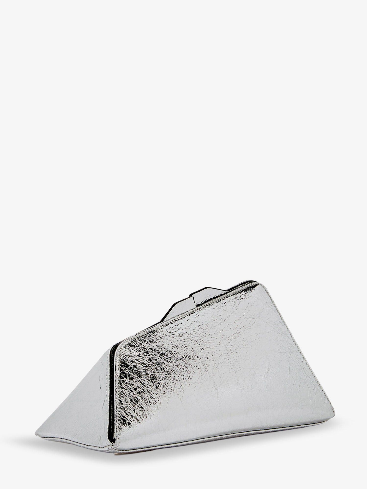The Attico 8.30 Pm Laminated Leather Clutch Bag With Logo Engraved On The Bottom Size ONE SIZE - 3 Thumbnail
