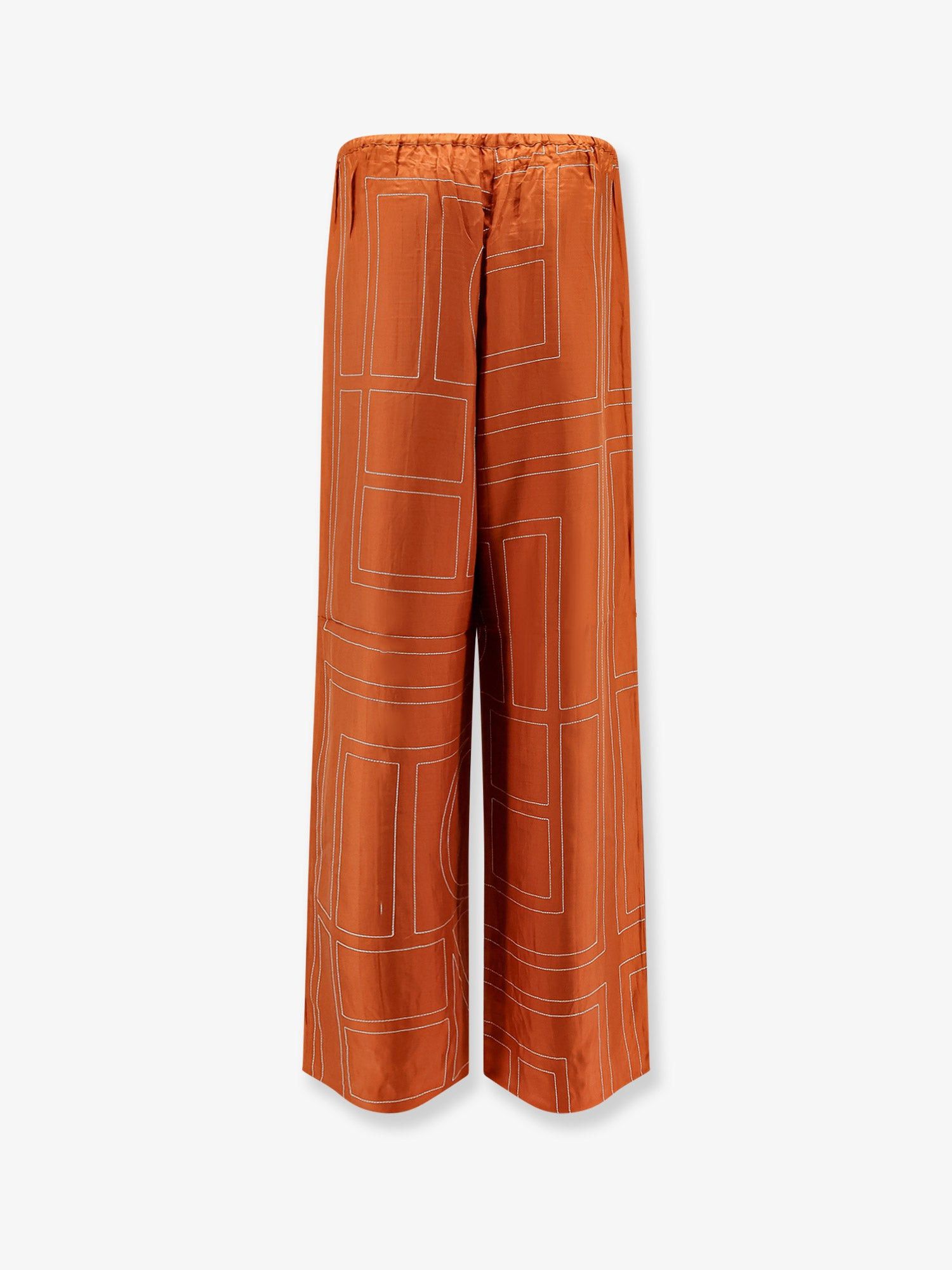 Toteme Silk Trousers With Monogram Logo Embroidery Size 25" / US 0 / IT 36 - 4 Thumbnail