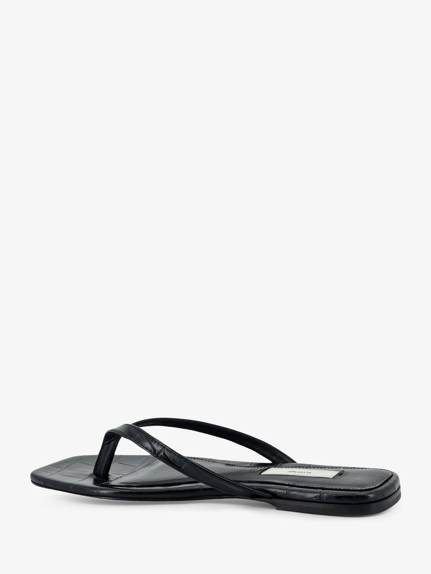 Toteme Croco-Embossed Leather Sandals Size US 8 / IT 38 - 3 Thumbnail