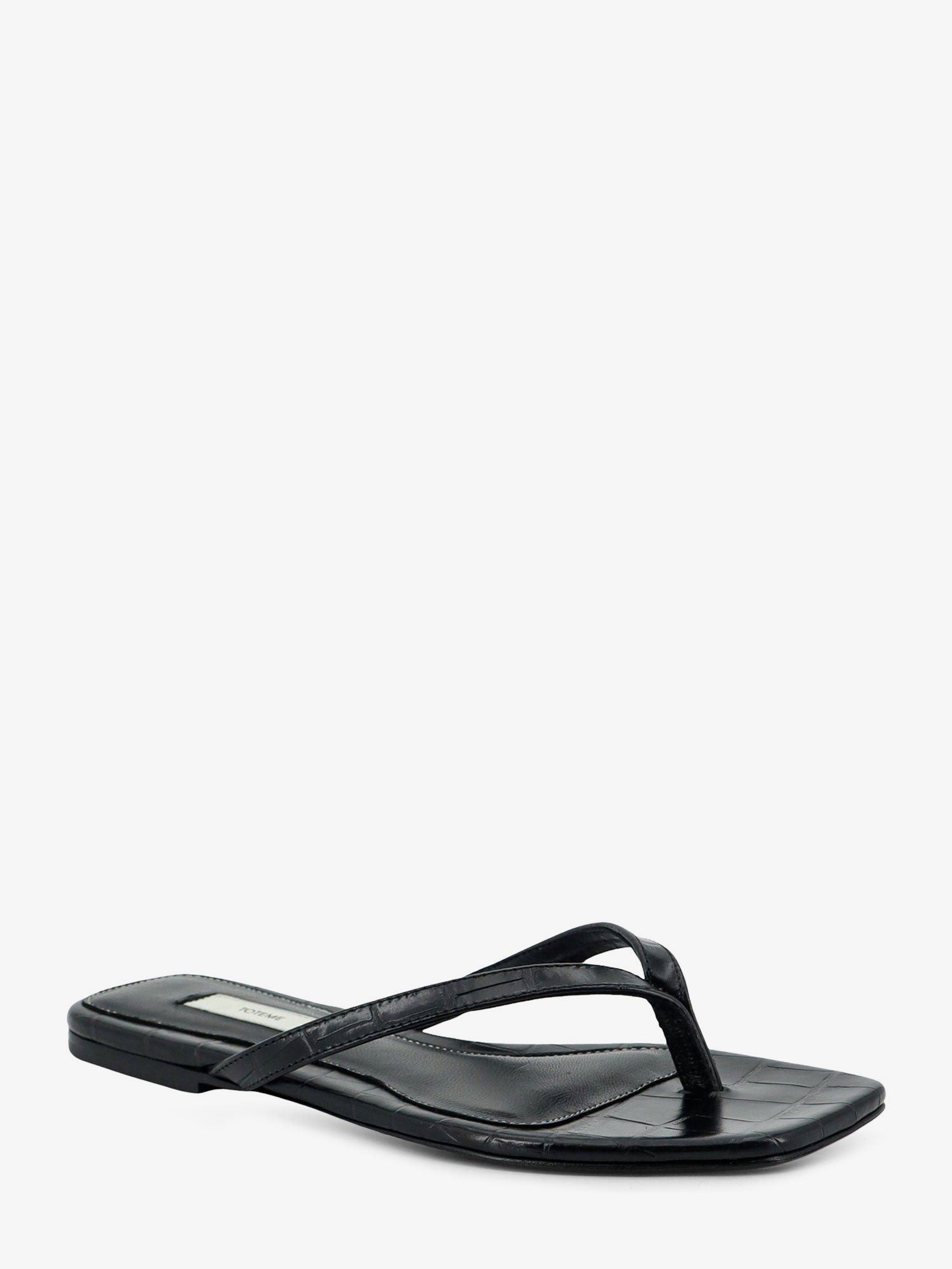 Toteme Croco-Embossed Leather Sandals Size US 10 / IT 40 - 2 Thumbnail