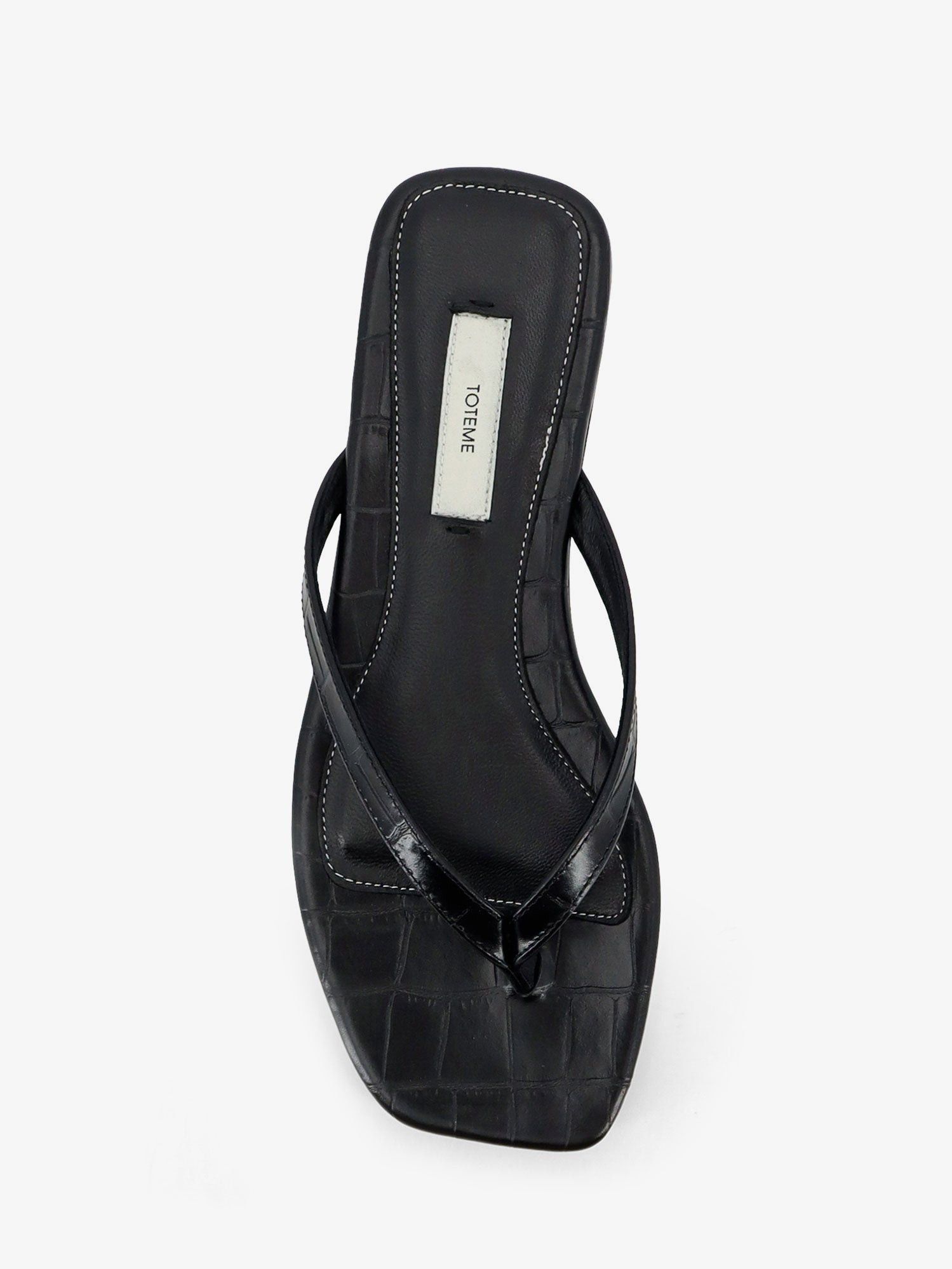 Toteme Croco-Embossed Leather Sandals Size US 11 / IT 41 - 4 Thumbnail